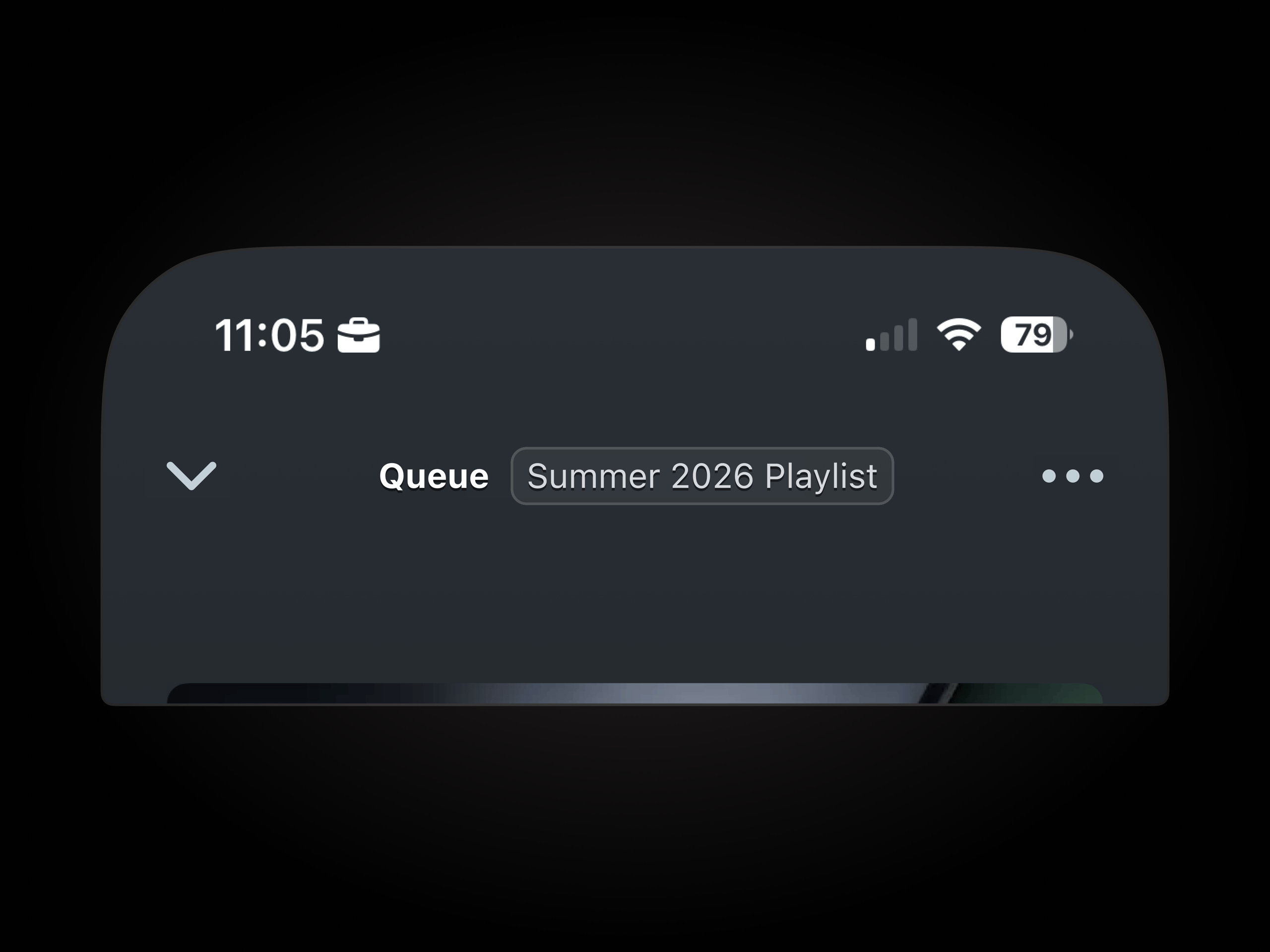 Spotify Queue Title Text Concept