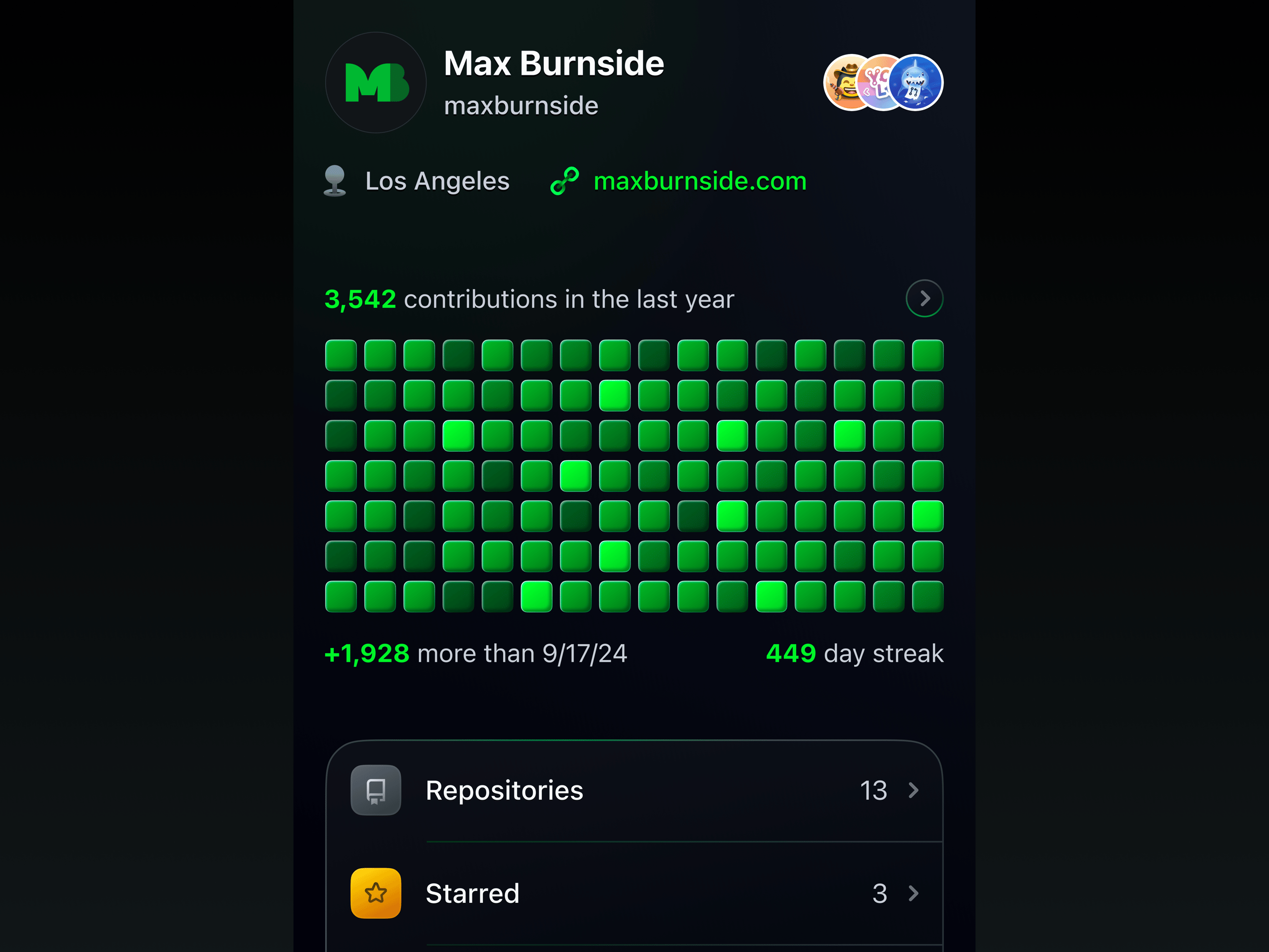 GitHub iOS 26 Contributions Graph Feature Concept