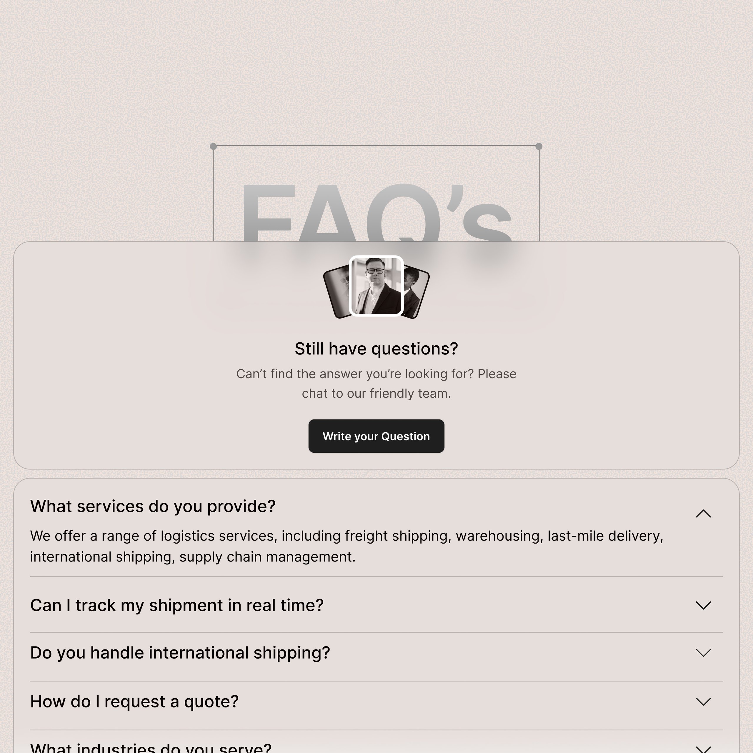 FAQ's Section