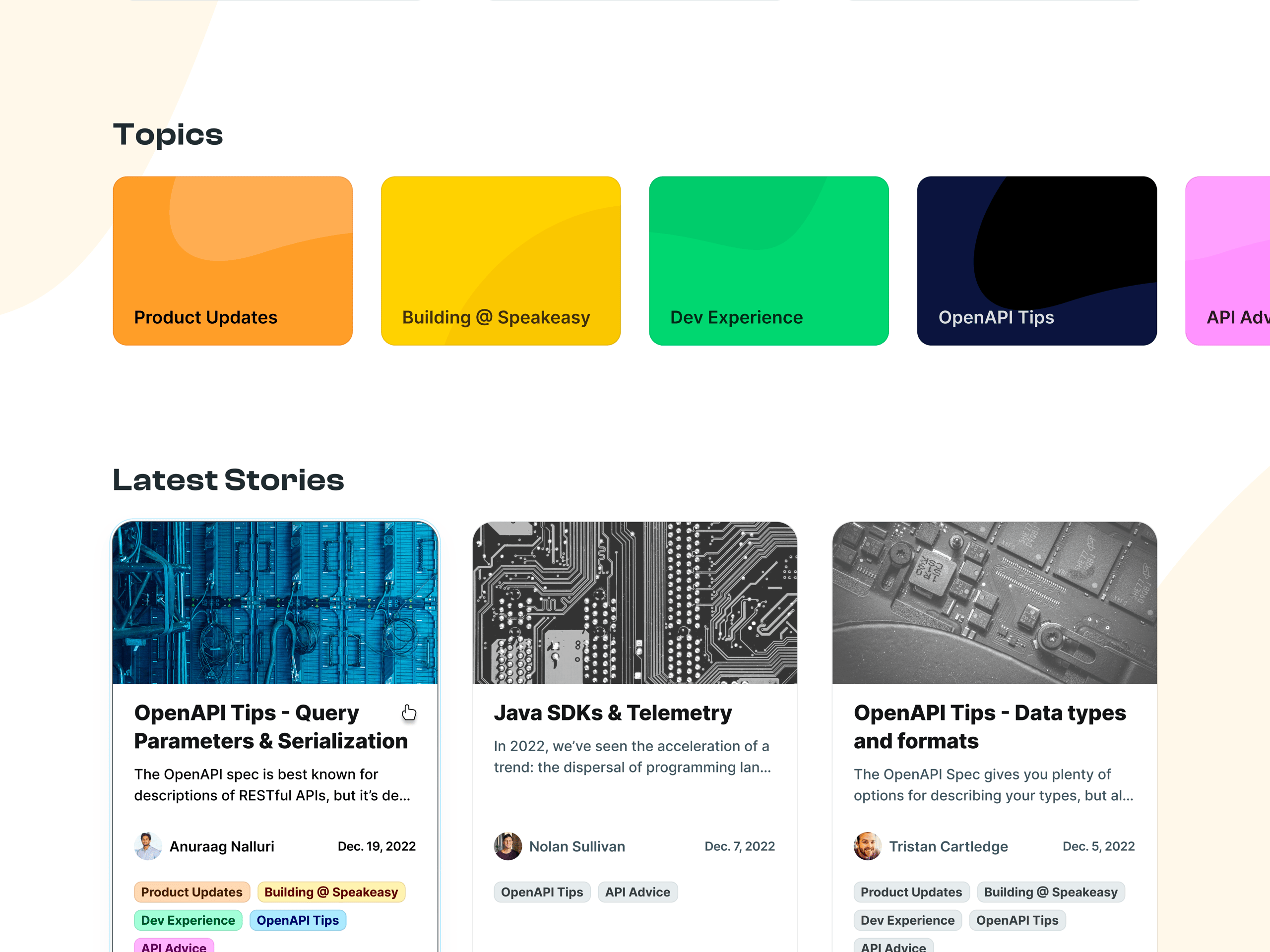Speakeasy Blog UI