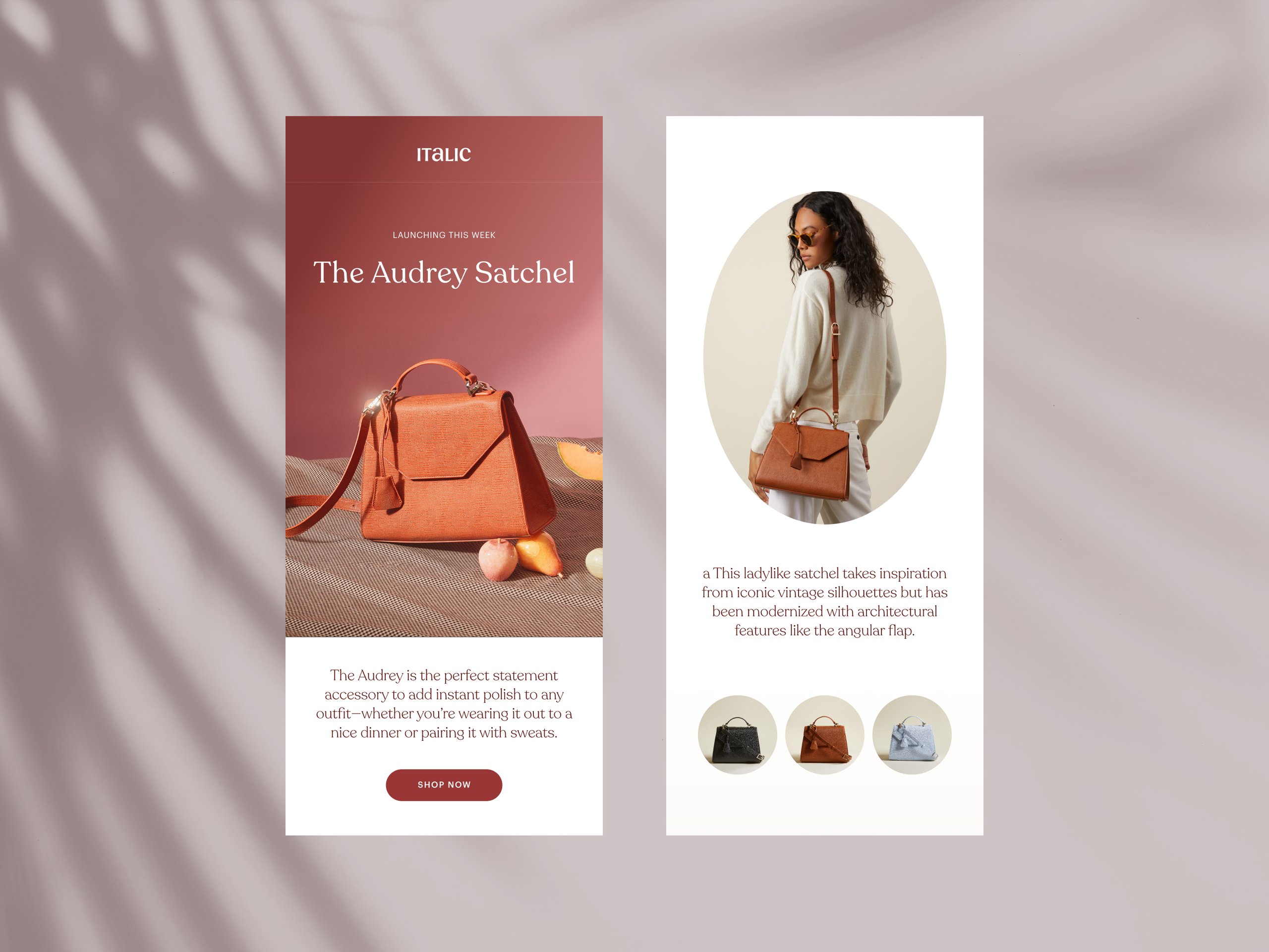 Design for Italic Teaser Email