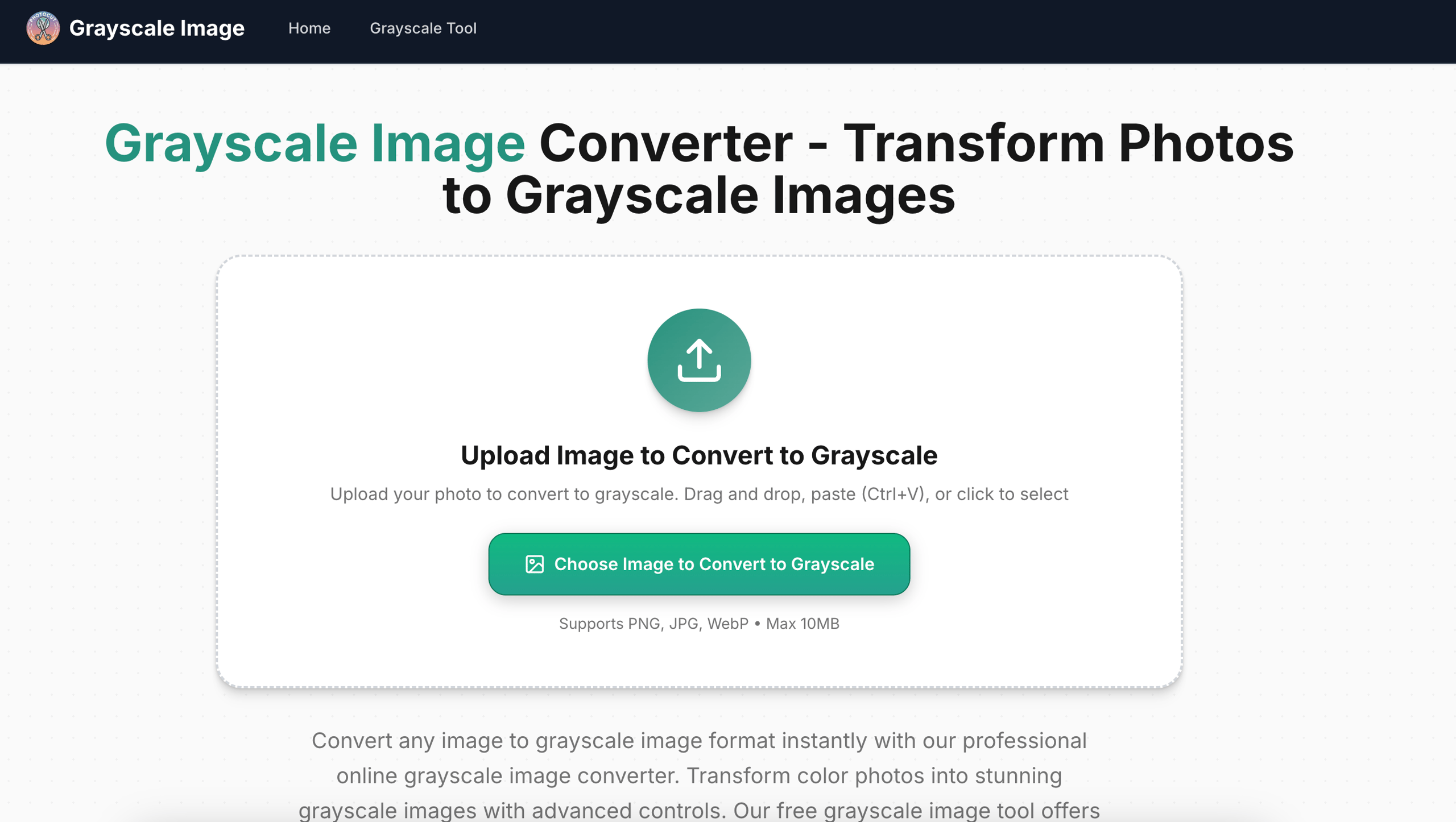 Grayscale Image — Free Browser-Based Image Effects Toolkit