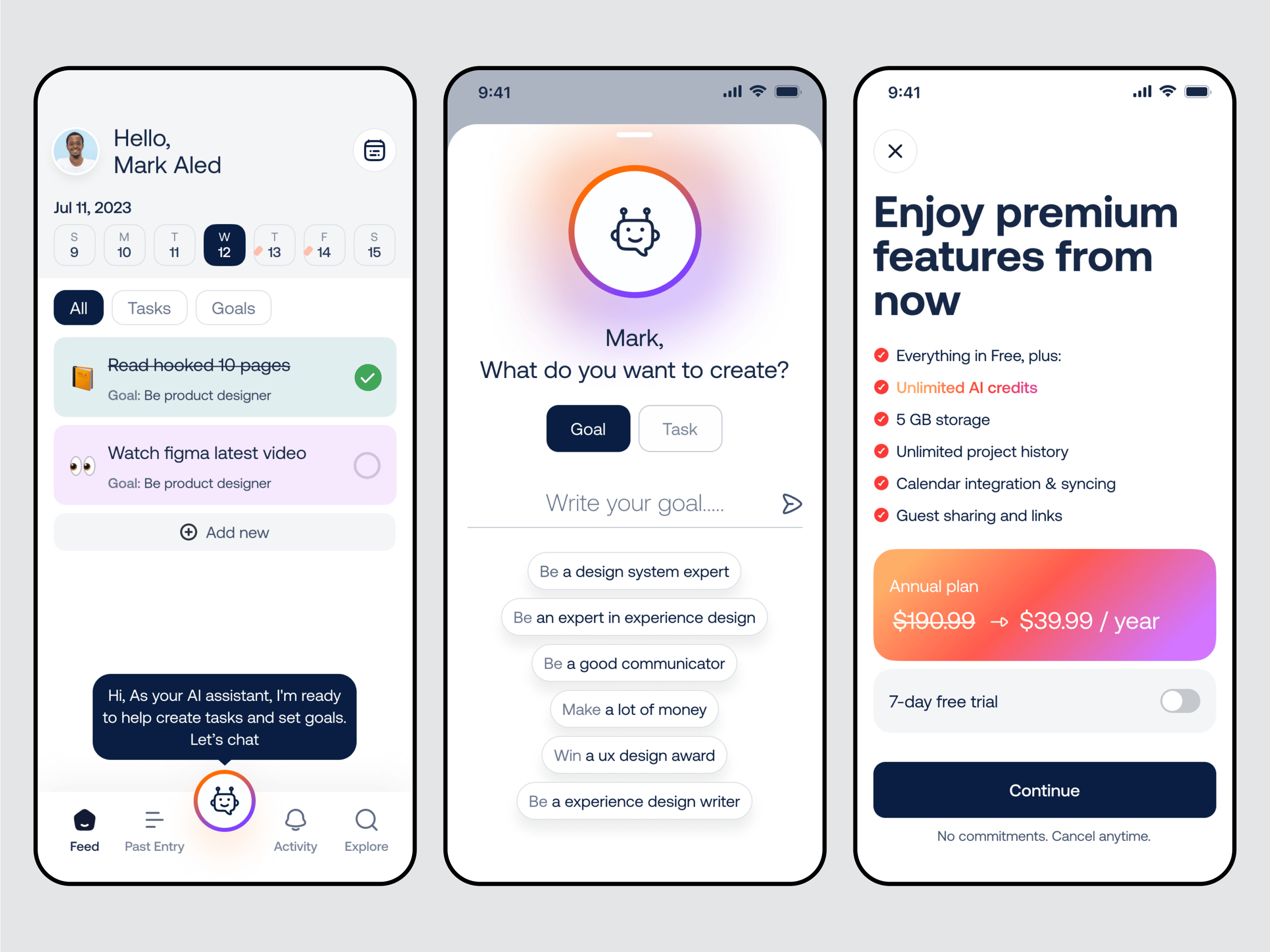 AI Assistant - Goal Setting Mobile App