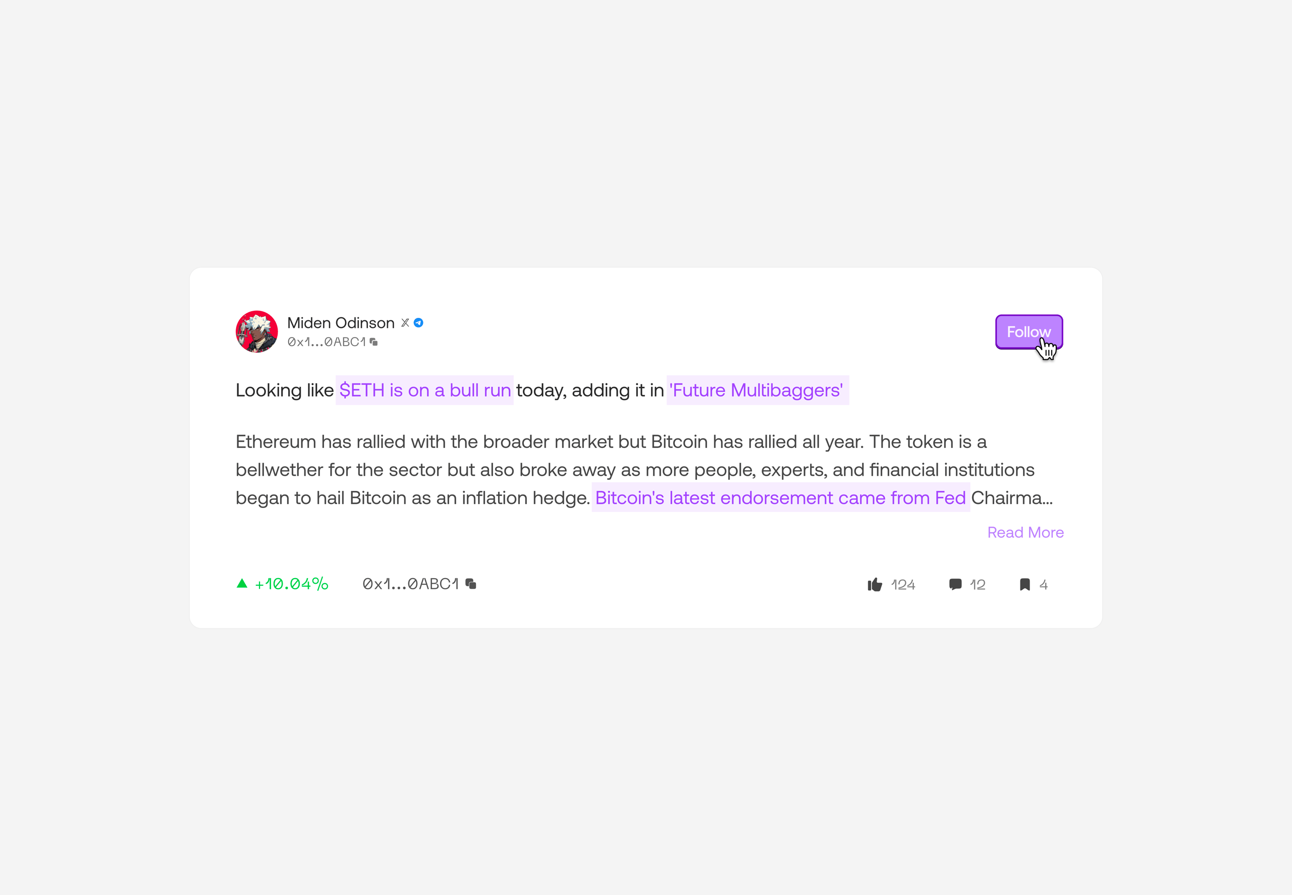 Crypto News Card Design Exploration