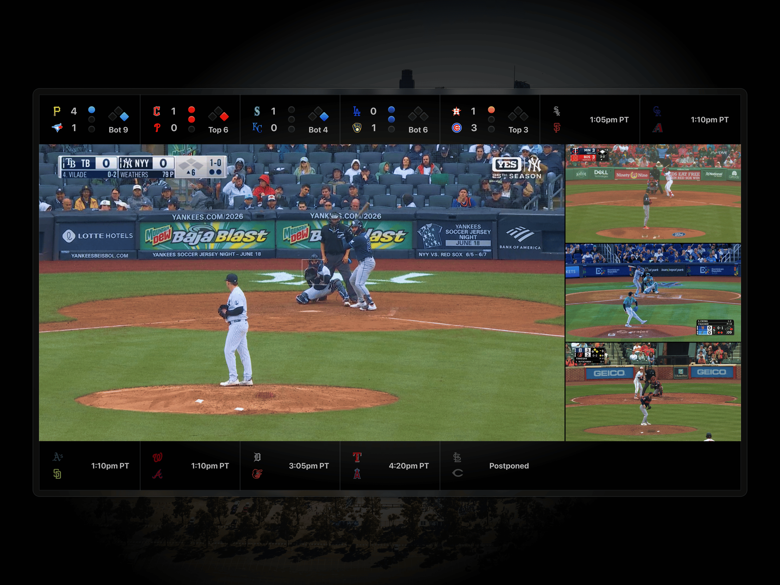 MLB Apple TV Multiview Other Game Info Feature Concept