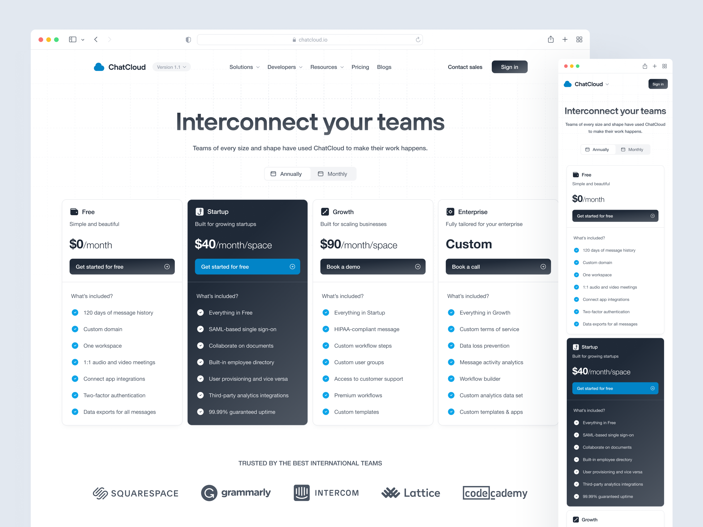 ChatCloud - Pricing Page