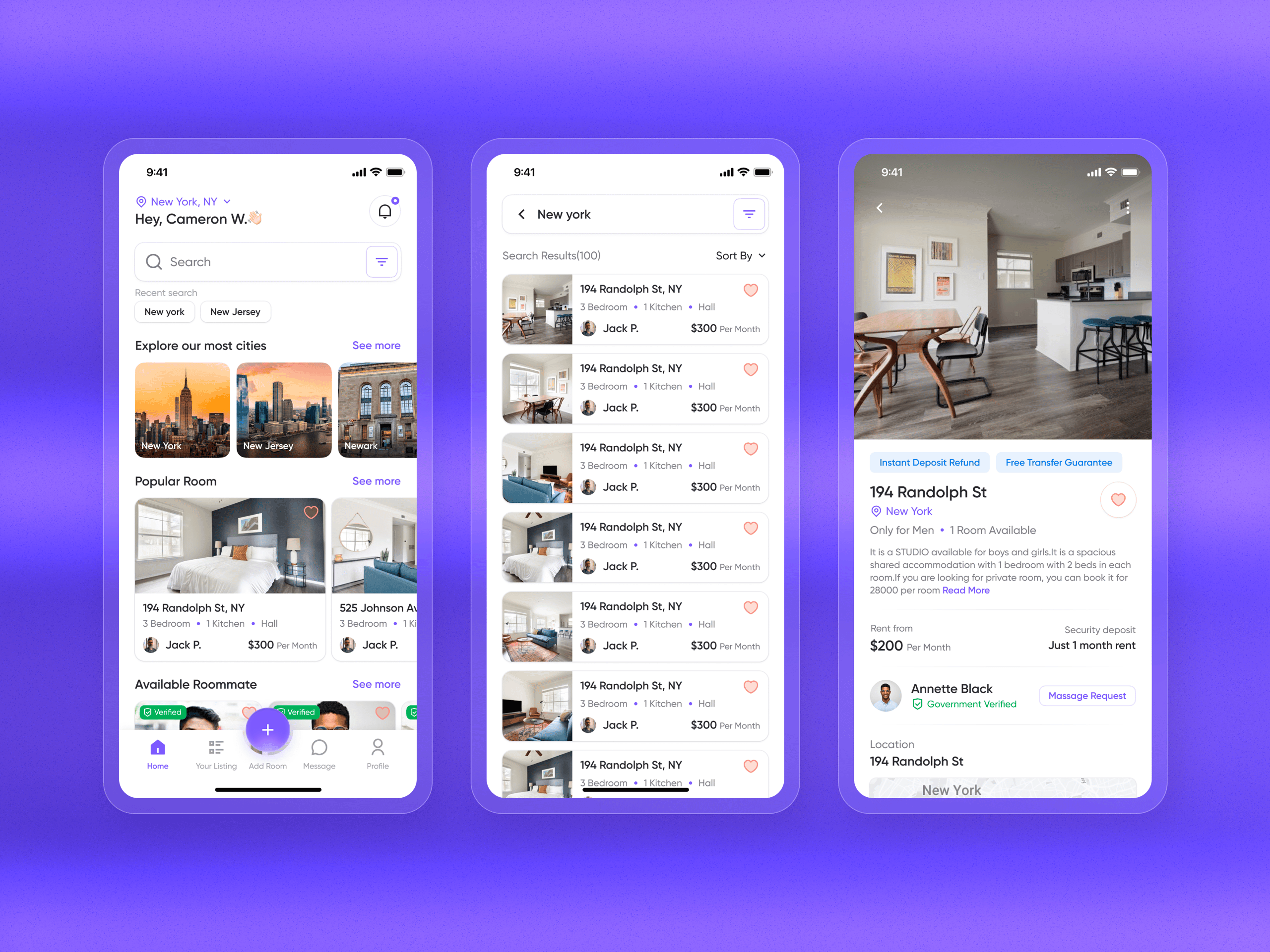 RoomieMatch – Smart Mobile App Design for Finding Rooms & Roommates! 📱🏠