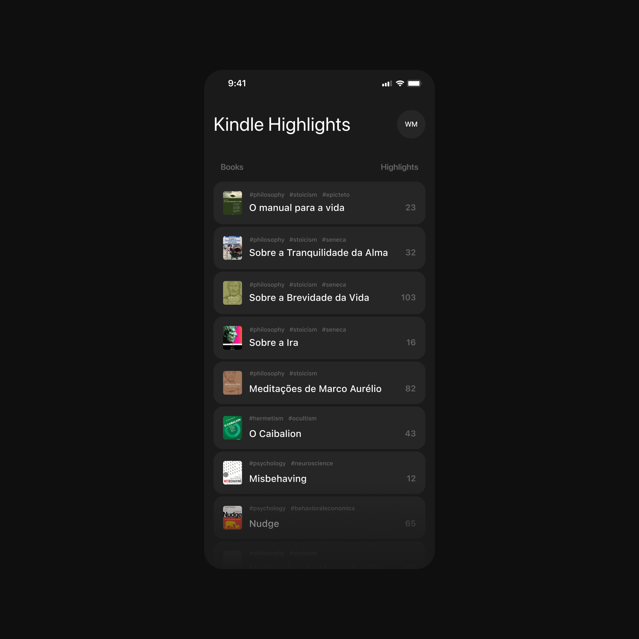 Kindle Highlights Concept