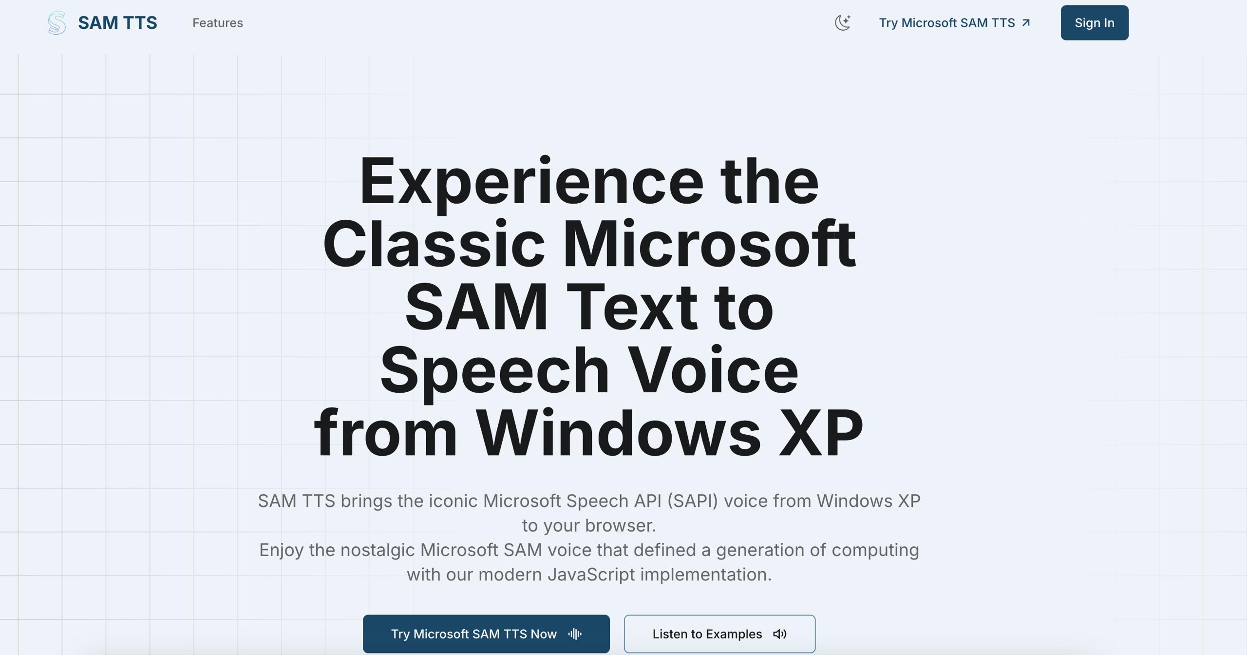 SAM TTS 