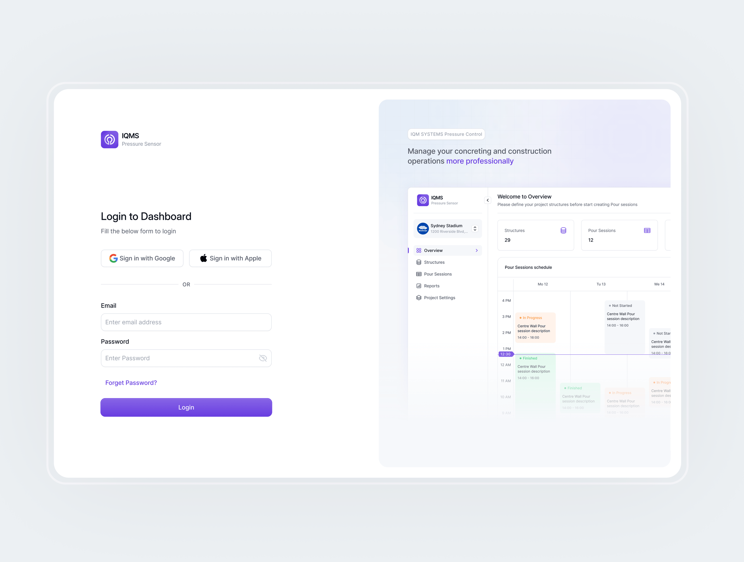 IQMS · Login Page ✨