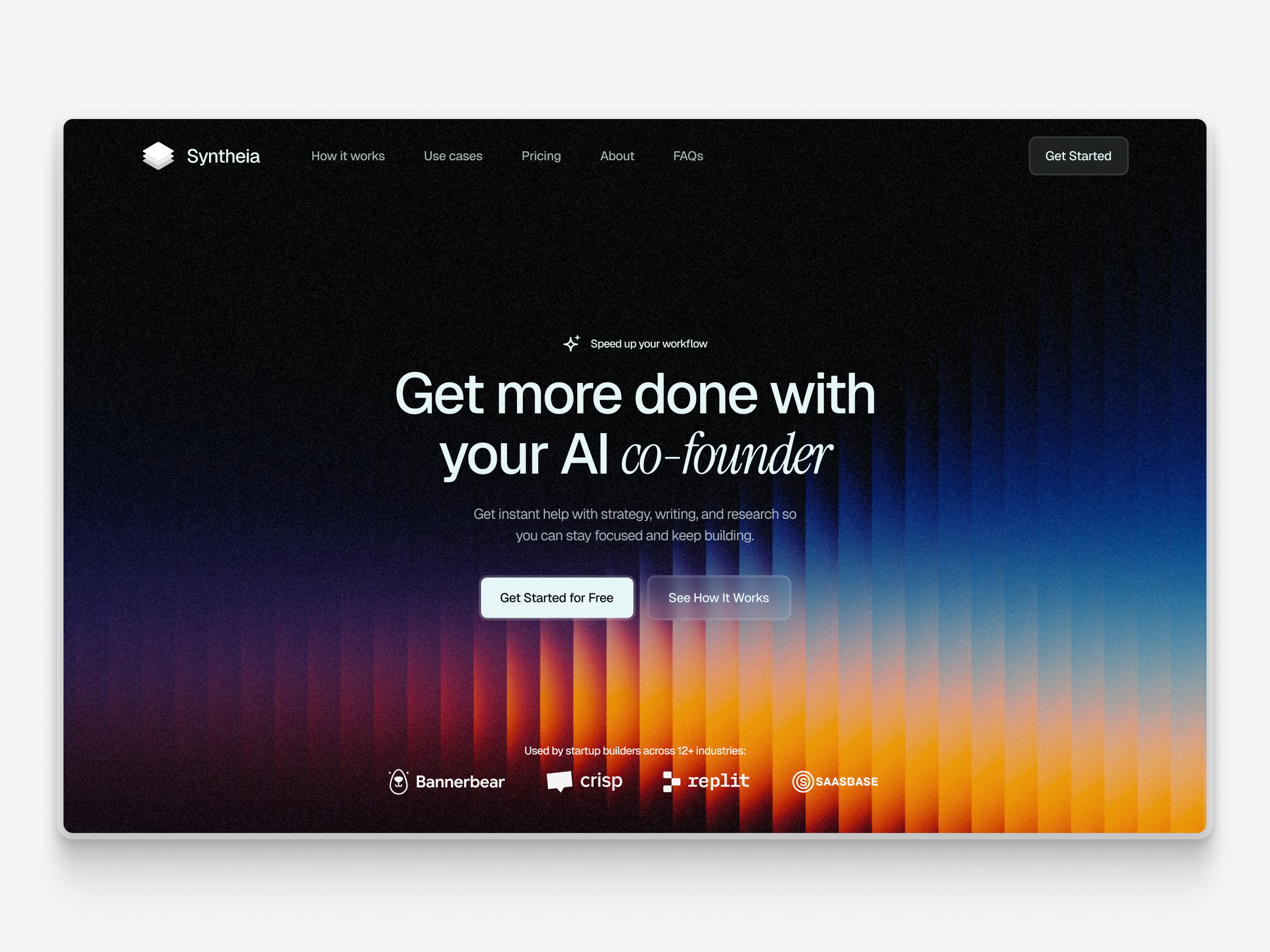 AI cofounder platform homepage