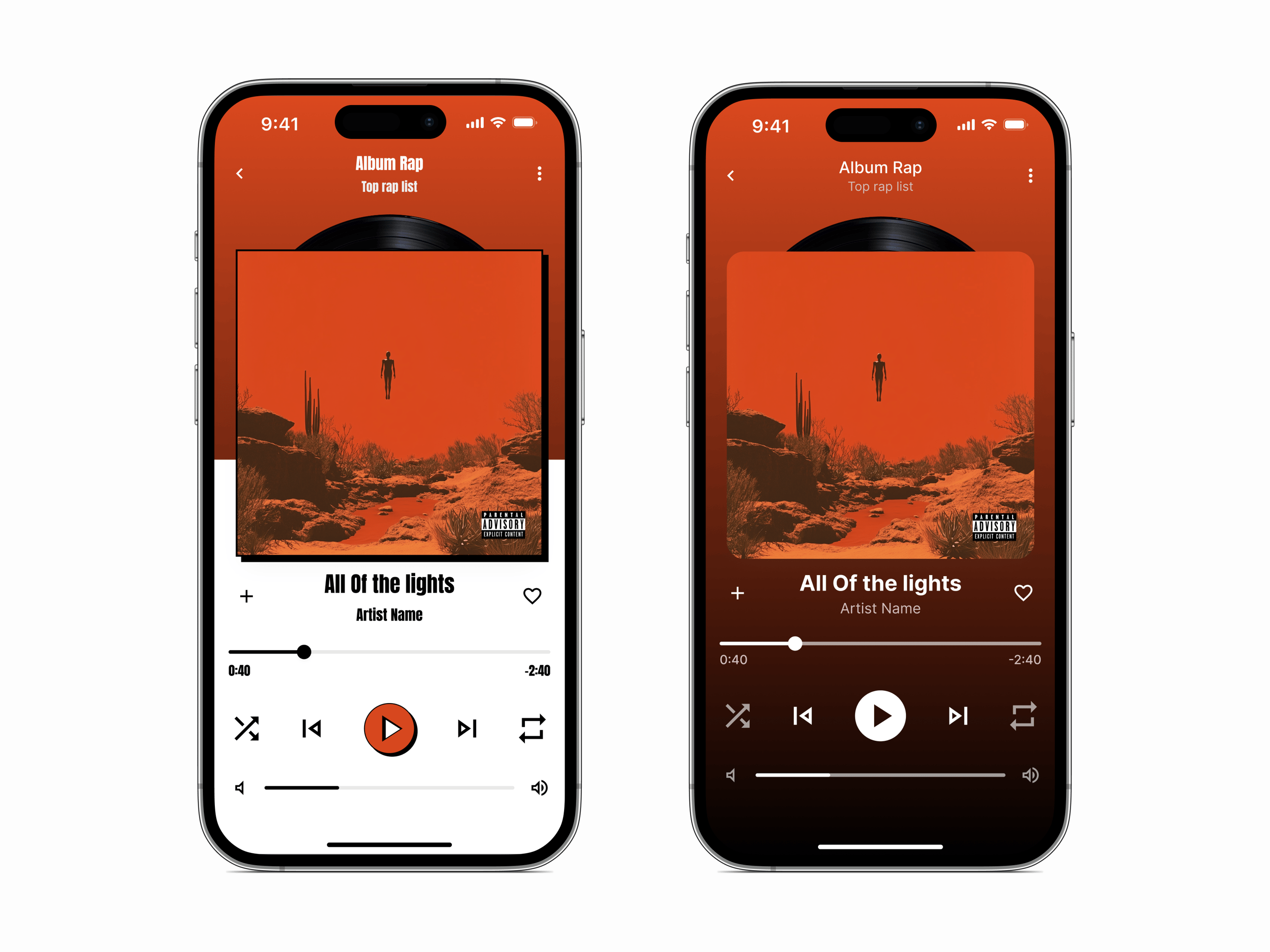 Music Player - Figr Identity