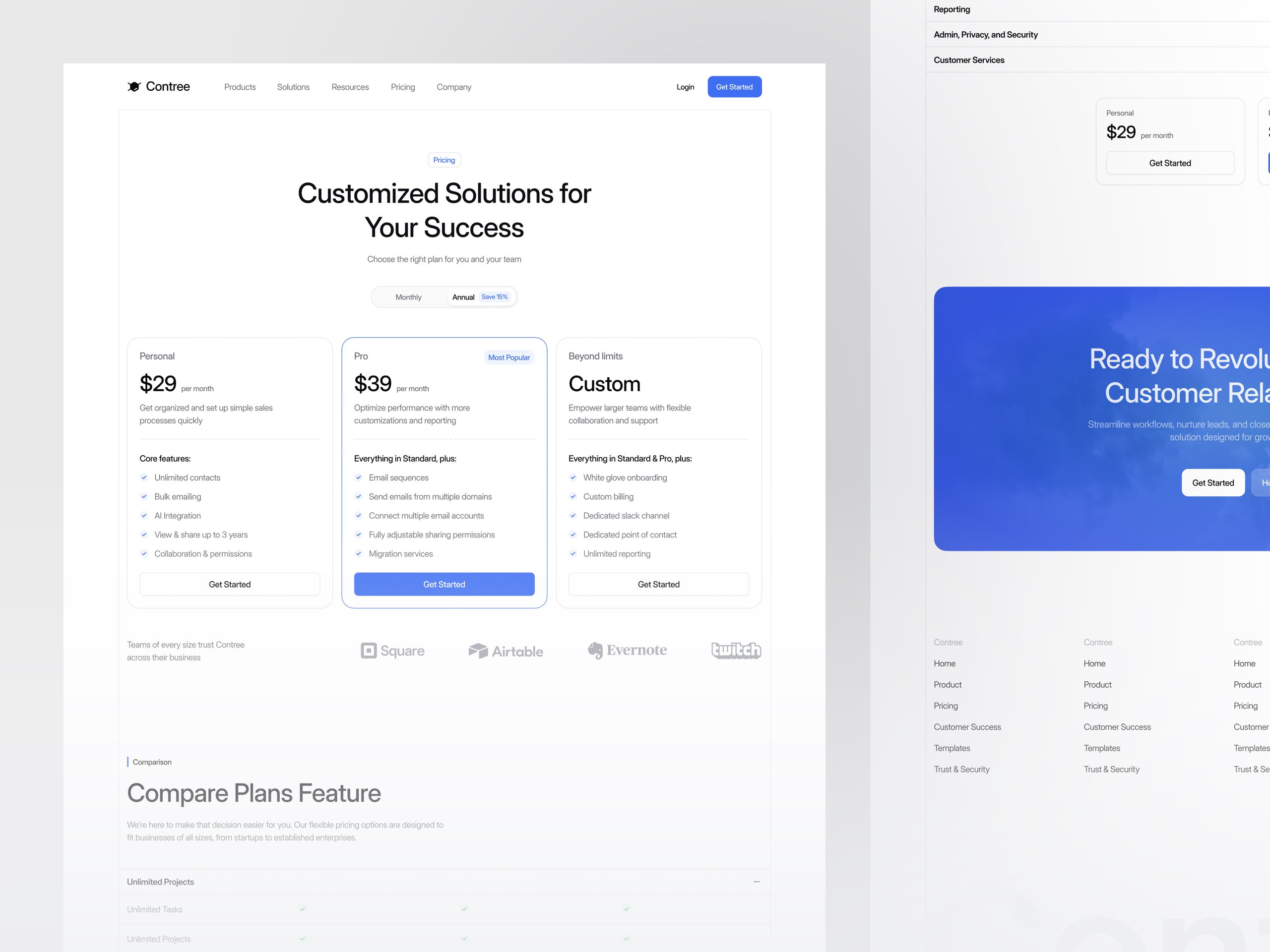 Contree - CRM Website