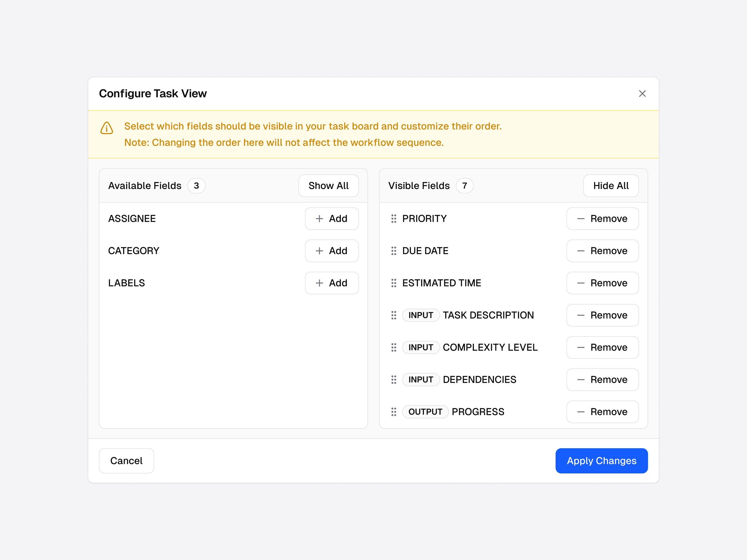 Configure Task View ⚙️
