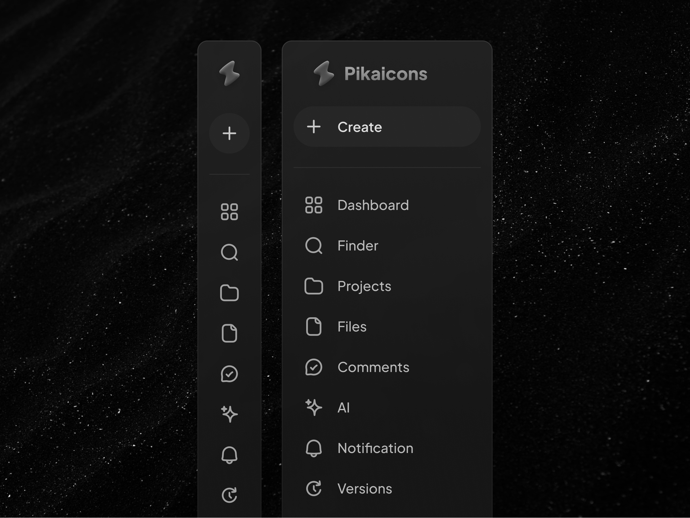 Dashboard sidebar