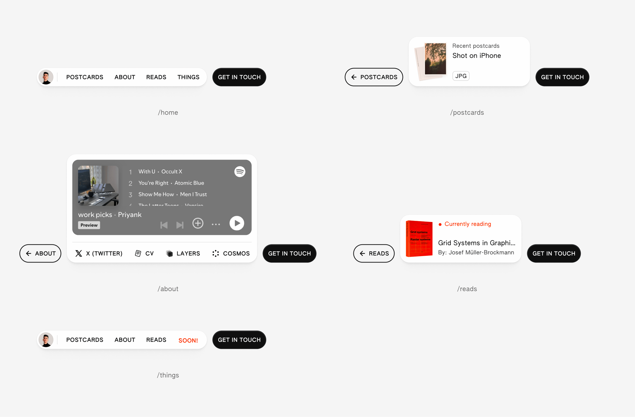 Dynamic navigation states