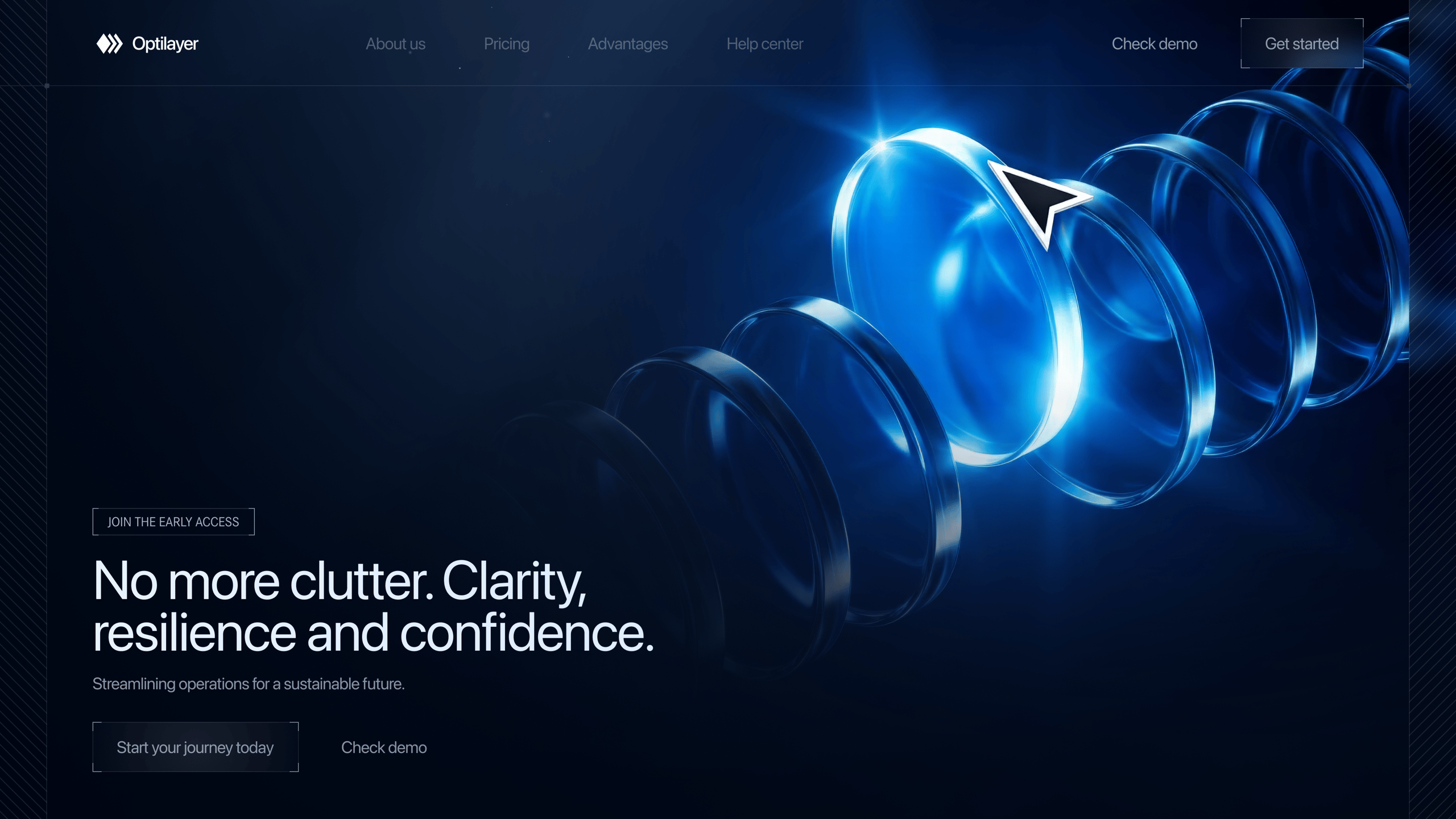 Hero section concept for a client in the Cybersecurity niche