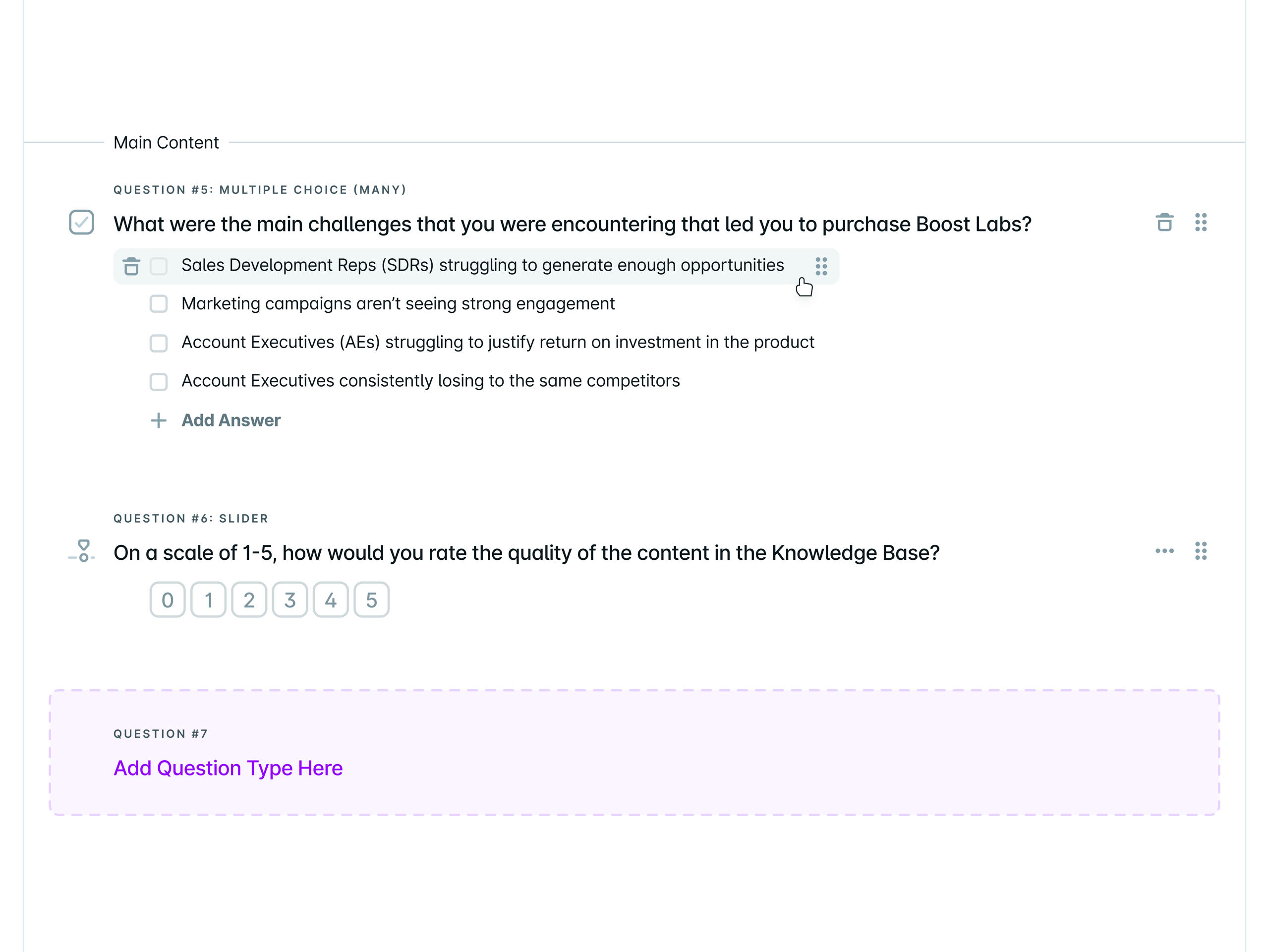 UserEvidence Survey Builder