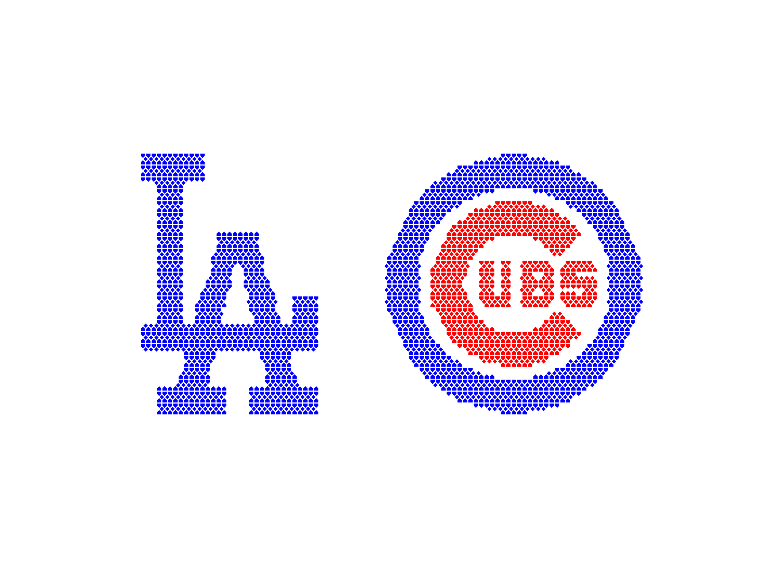 MLB Opening Day 2025 Dodgers vs Cubs Illustration