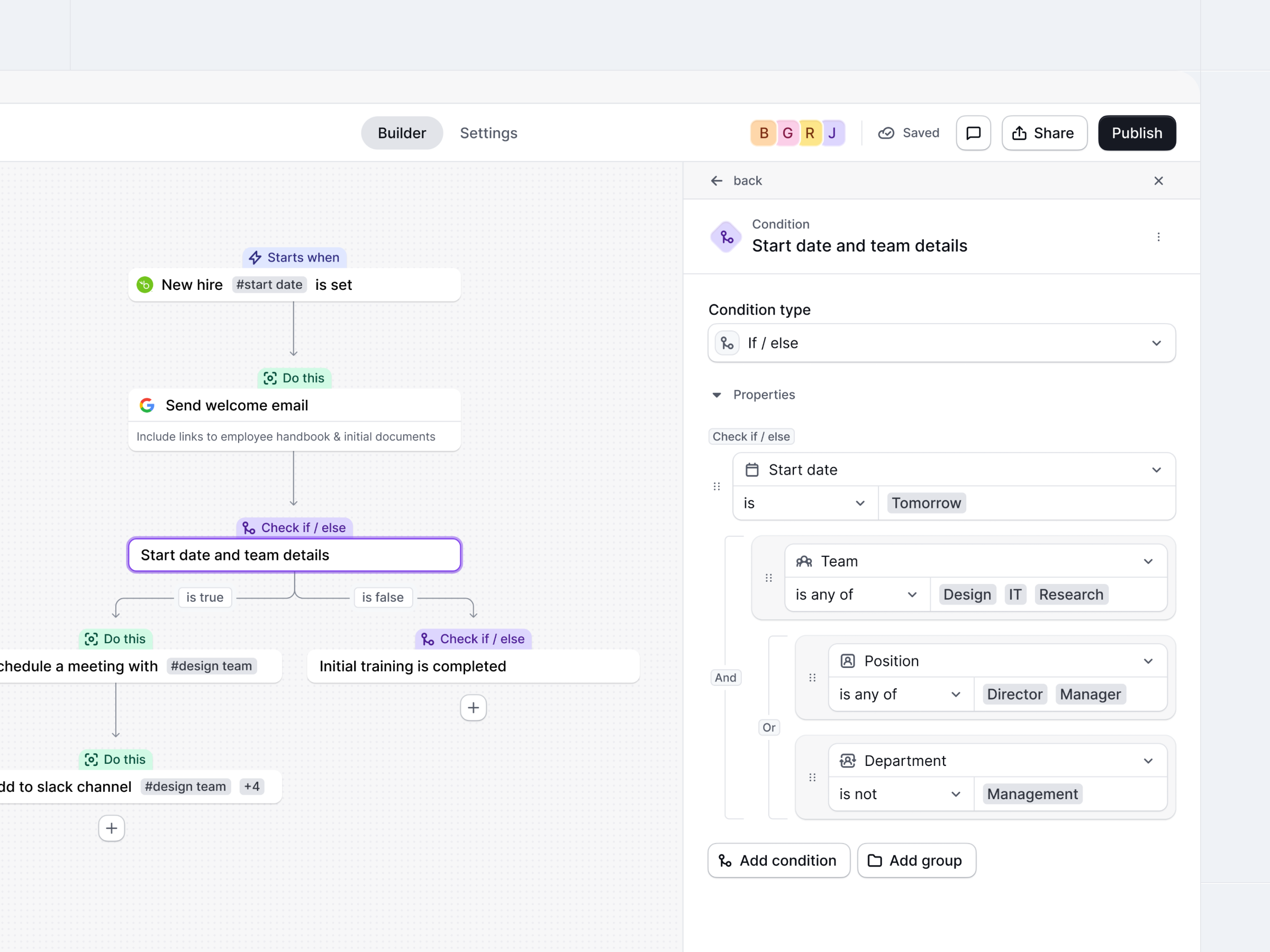 Workflow builder