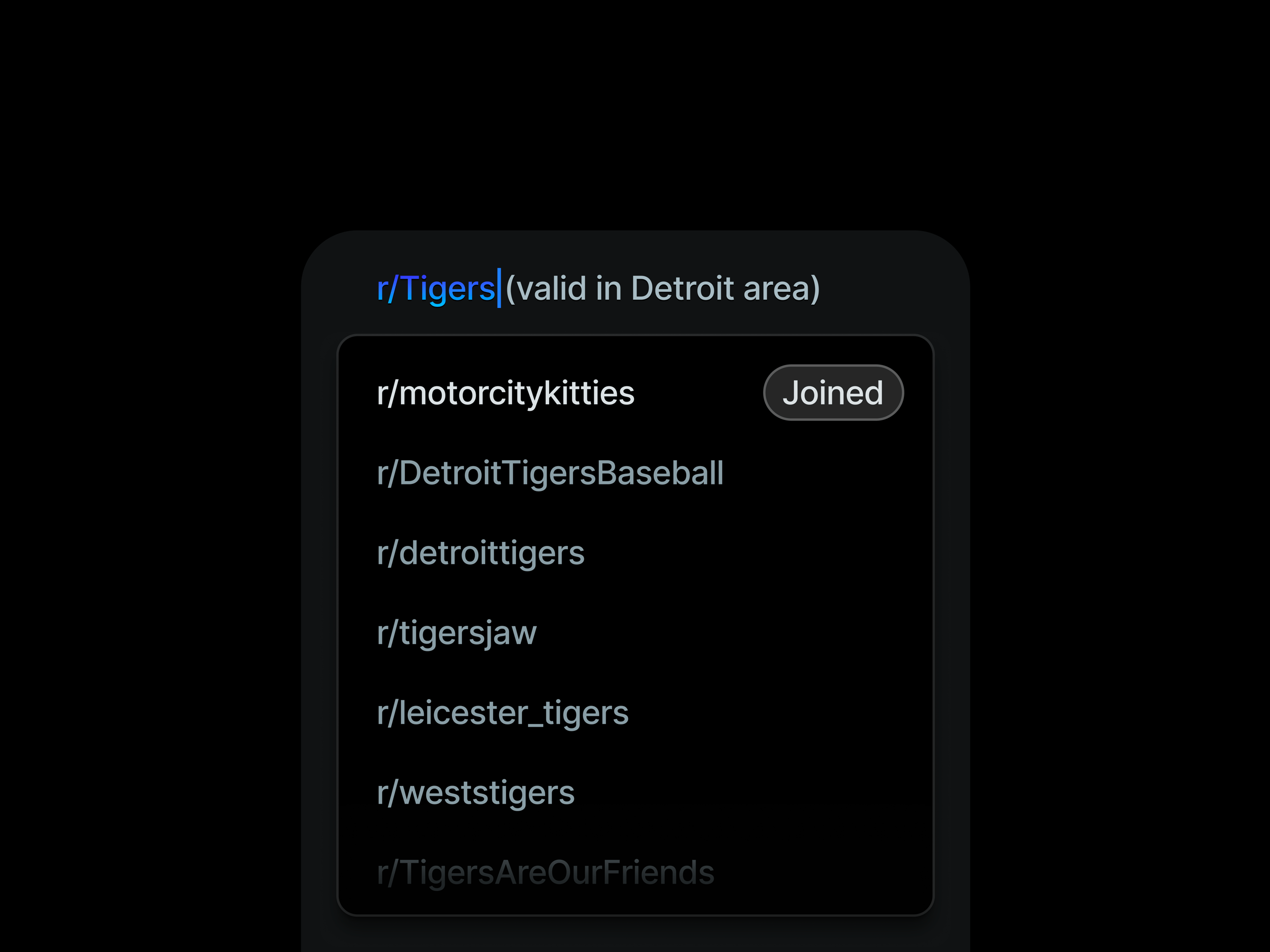 Suggested Subreddit Dropdown Concept