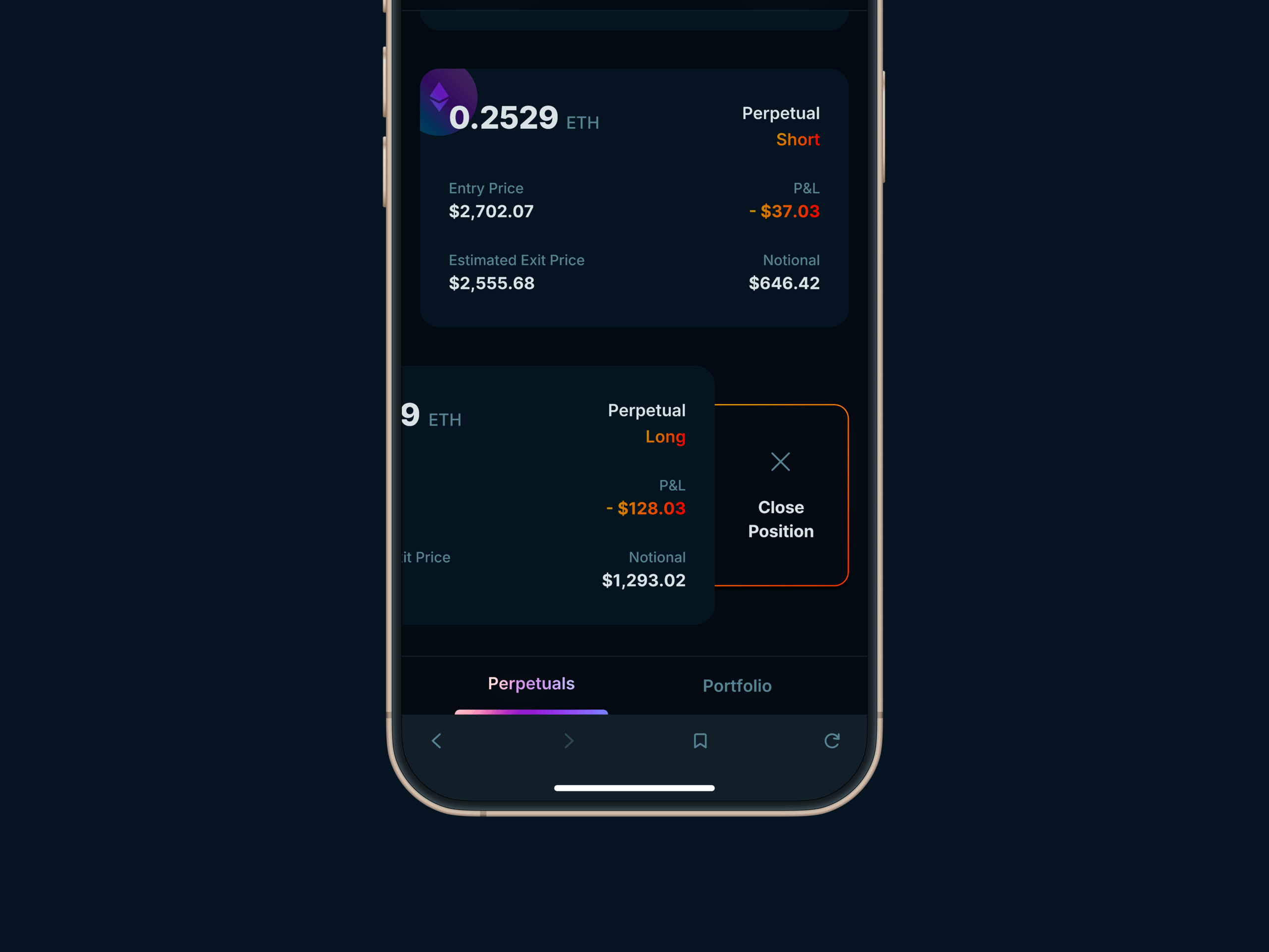 Drift Mobile Position Cards