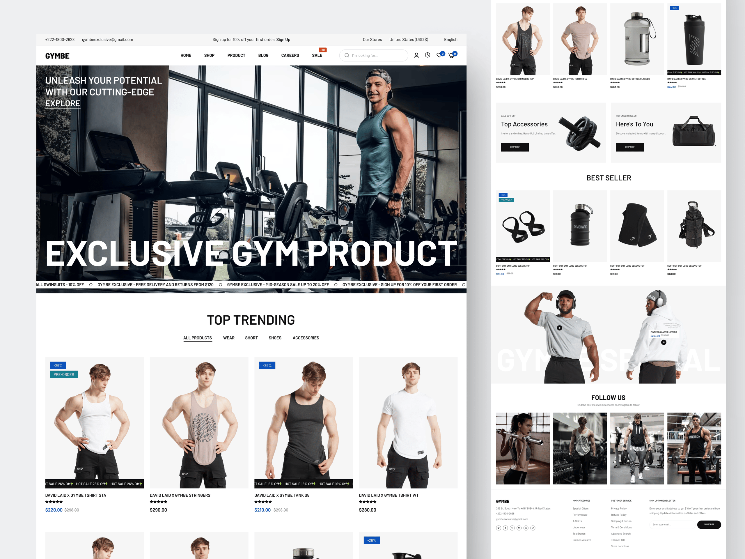 Gyme - Gym Products Ecommerce Website