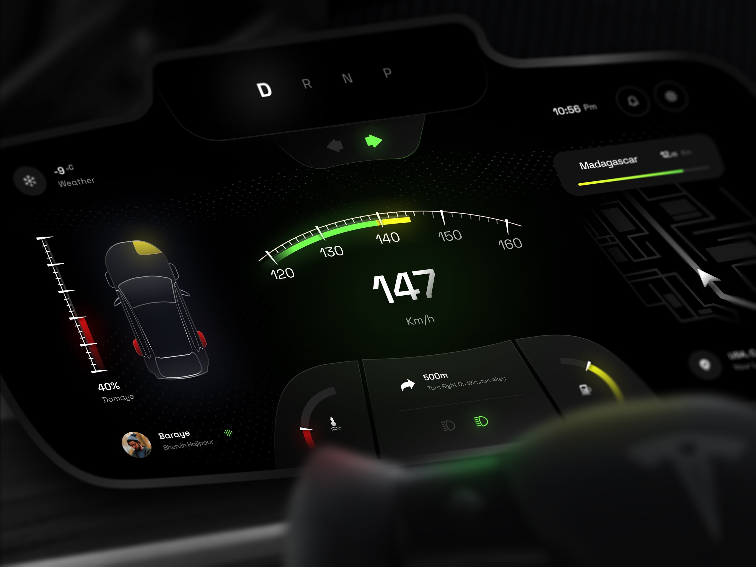 Car Dashboard UI Design 🔥