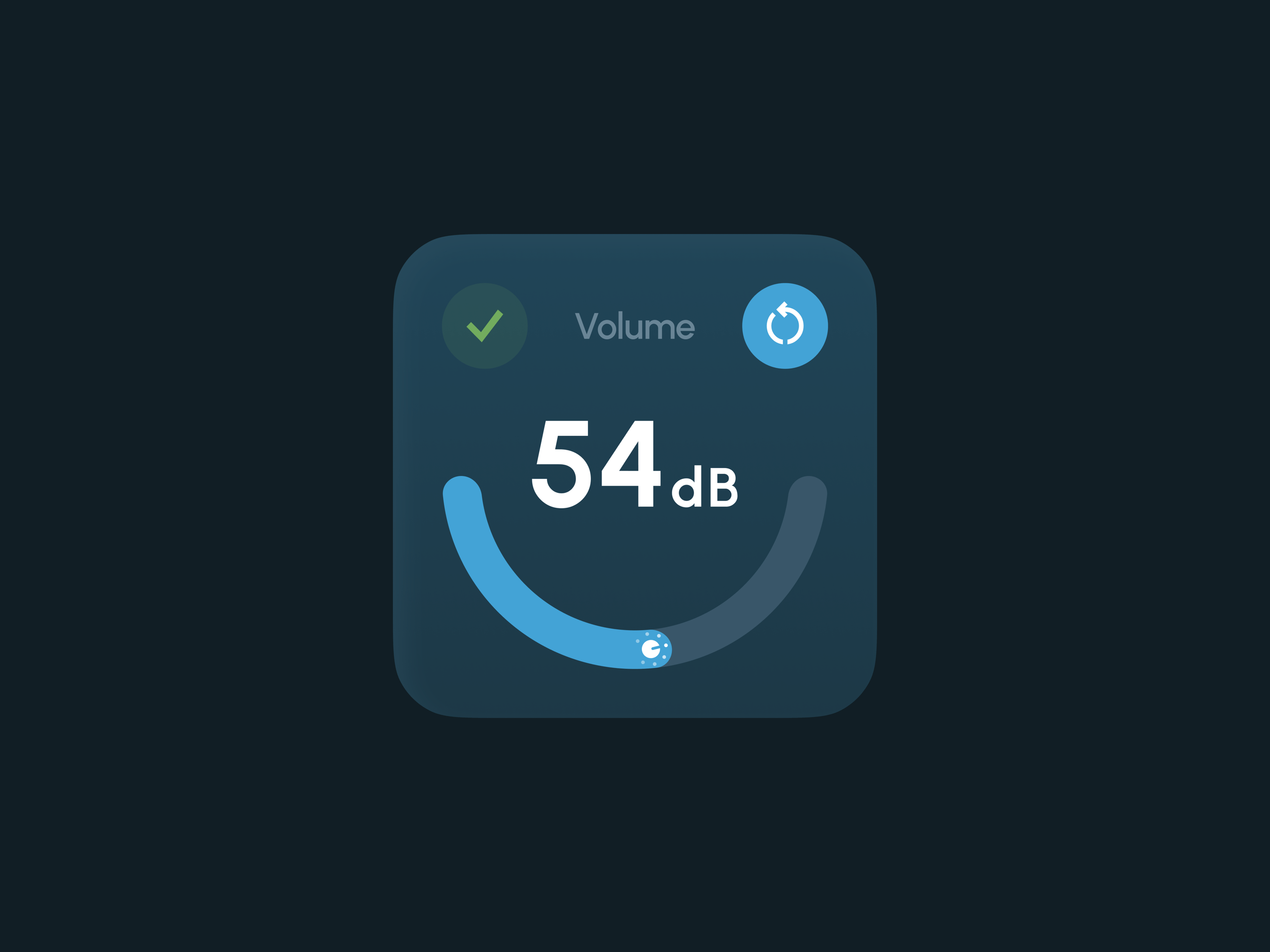 Widget for tracking ambient noise levels