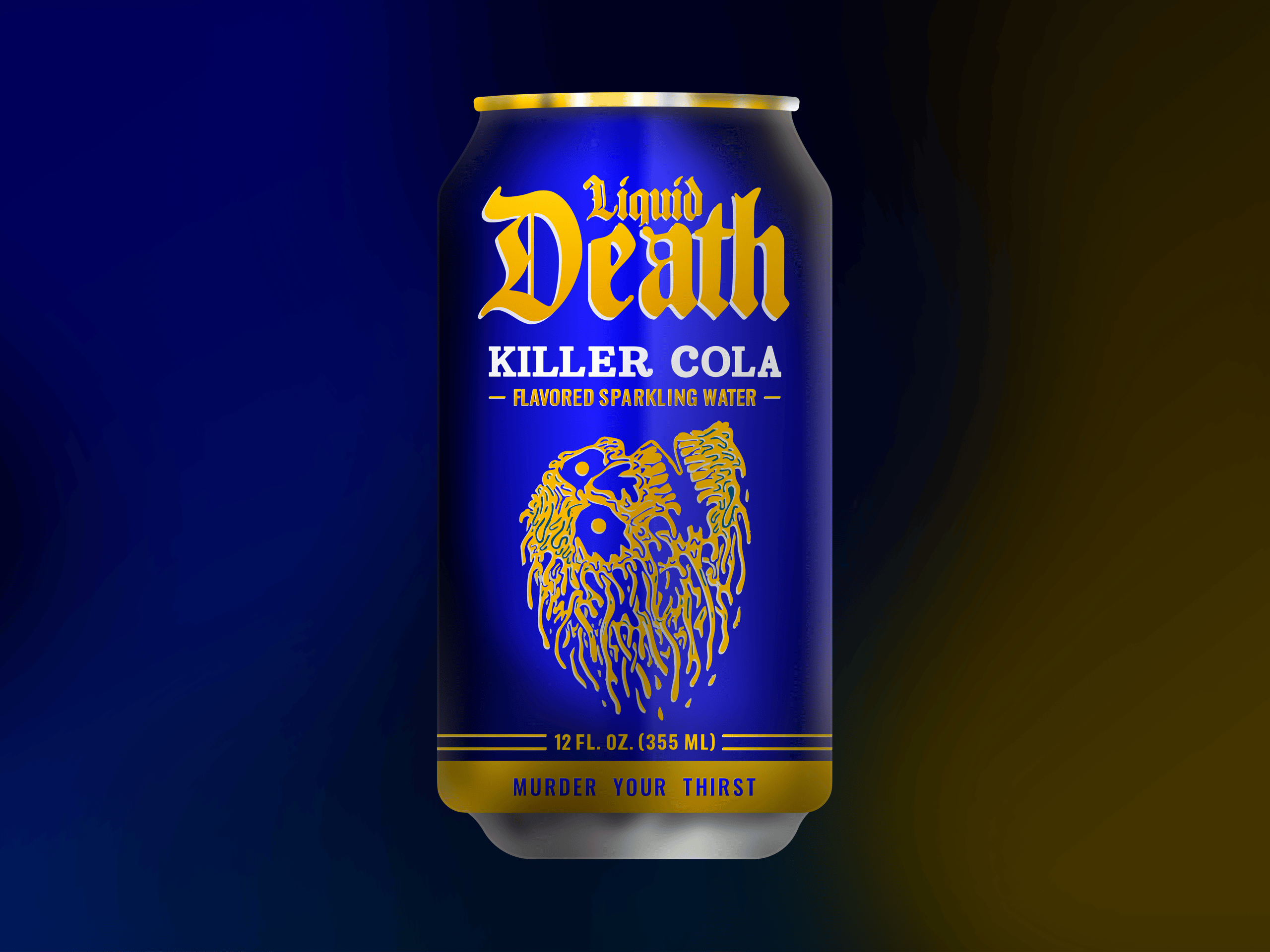 Liquid Death Killer Cola Illustration