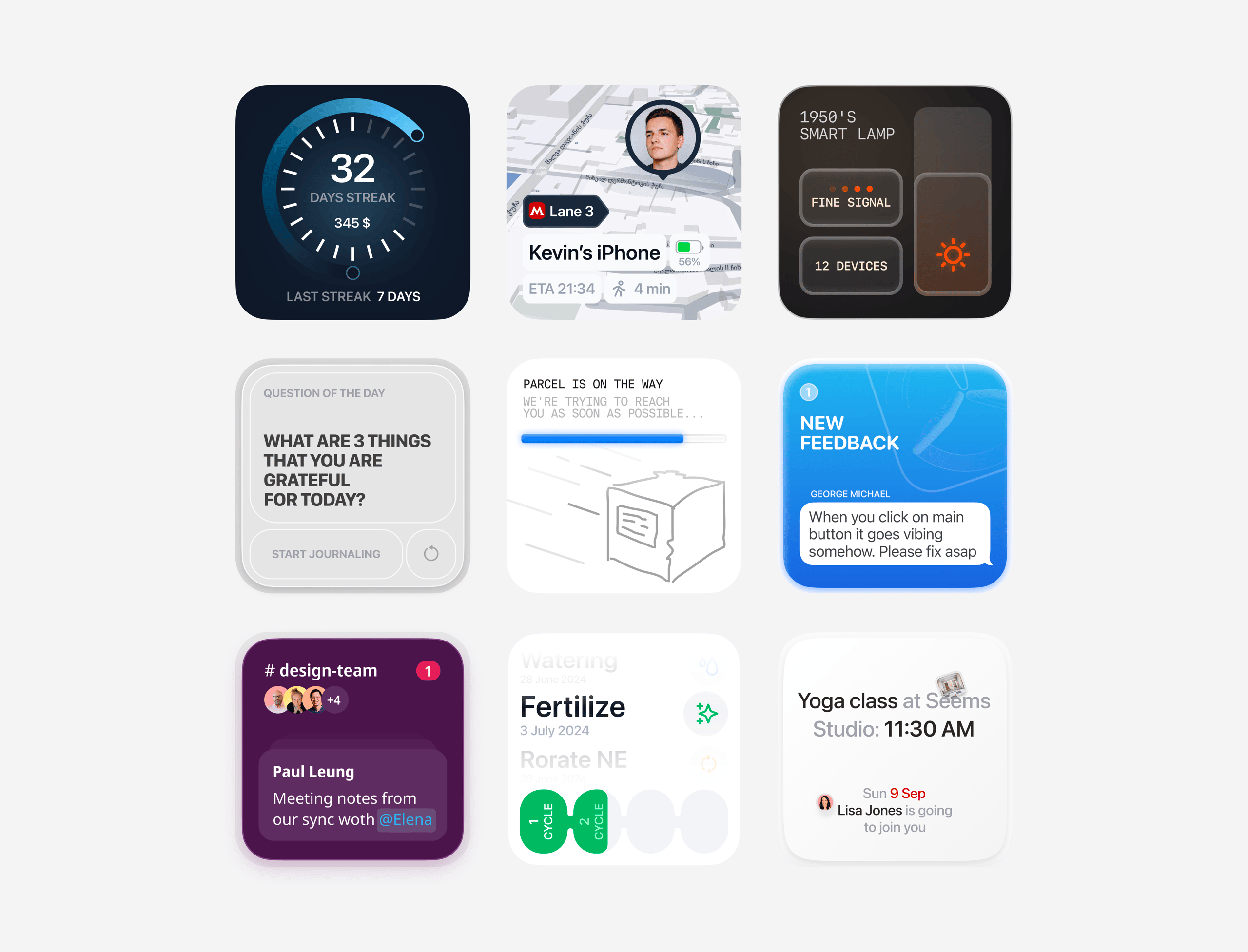 iOS widgets challenge