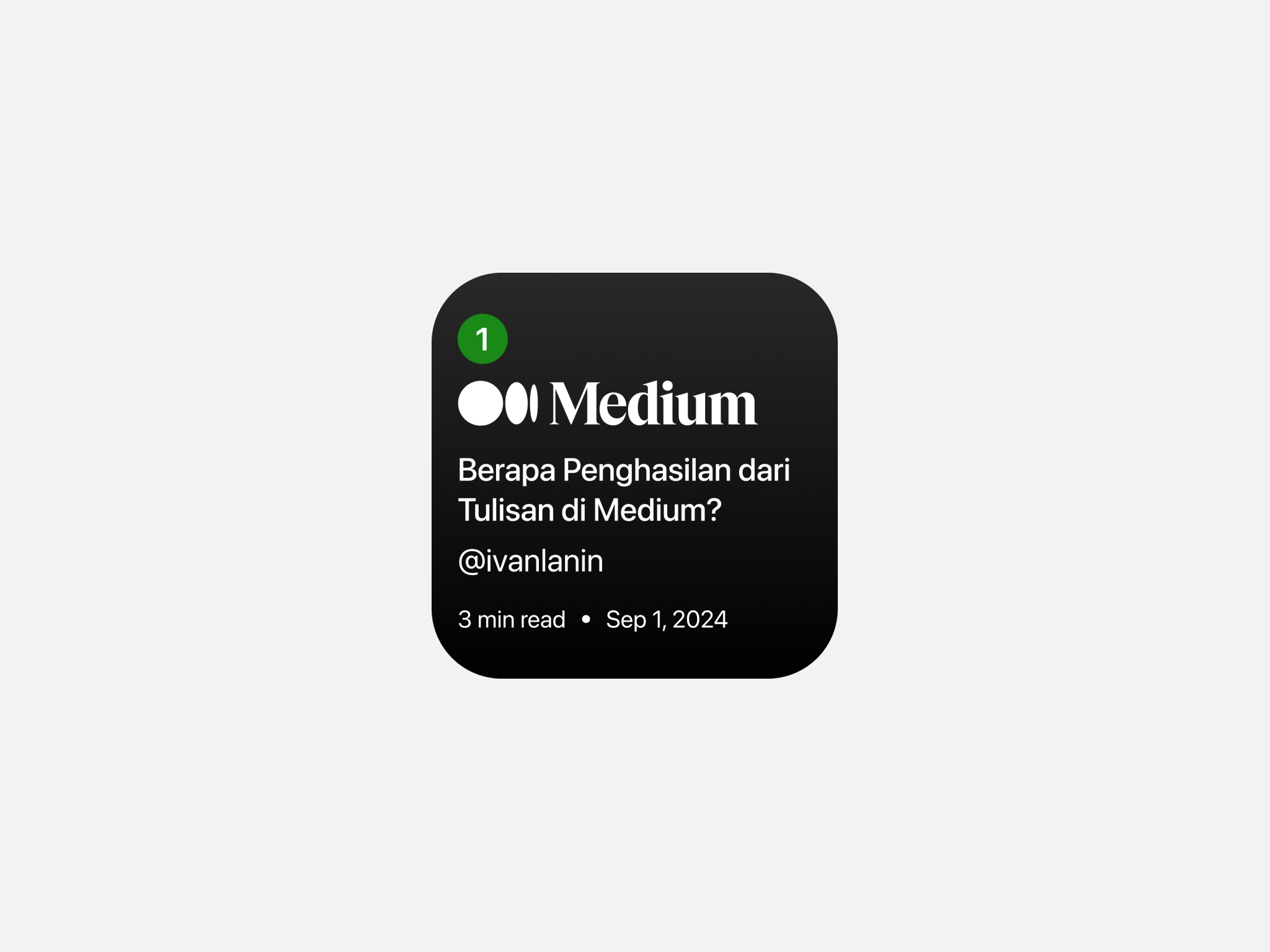 ✍️ Medium widget design concept
