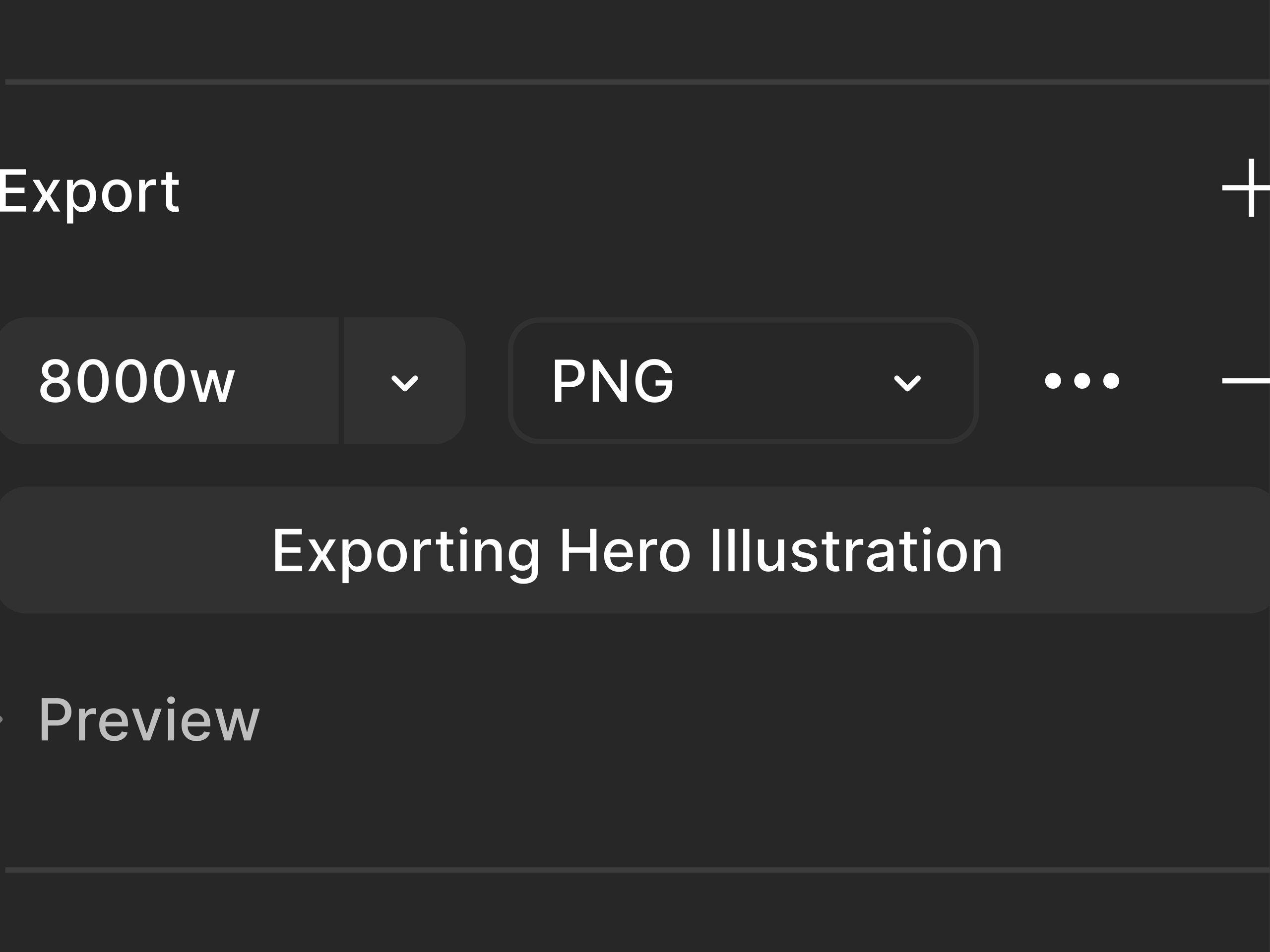  Figma Export Button Status Feature Concept