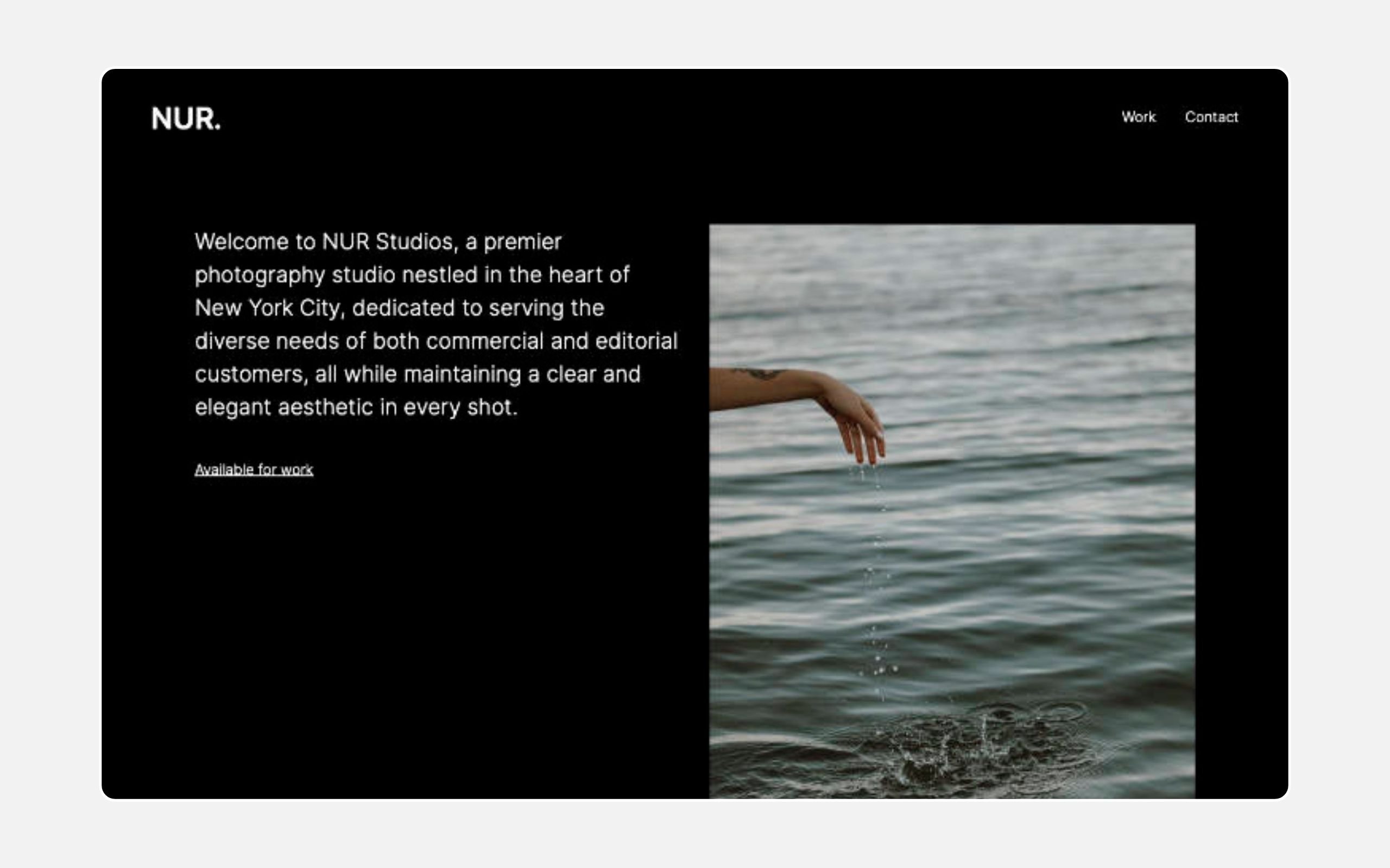 FREE Minimal Portfolio Photography Carrd Template
