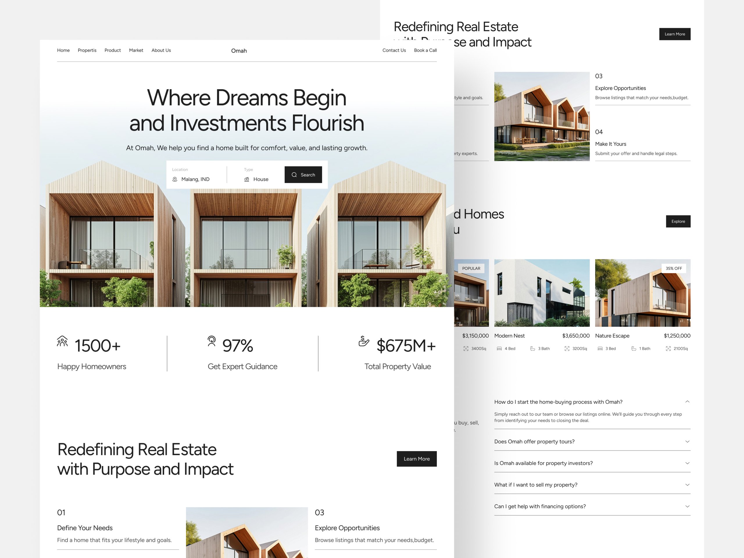 Omah - Real Estate Landing Page