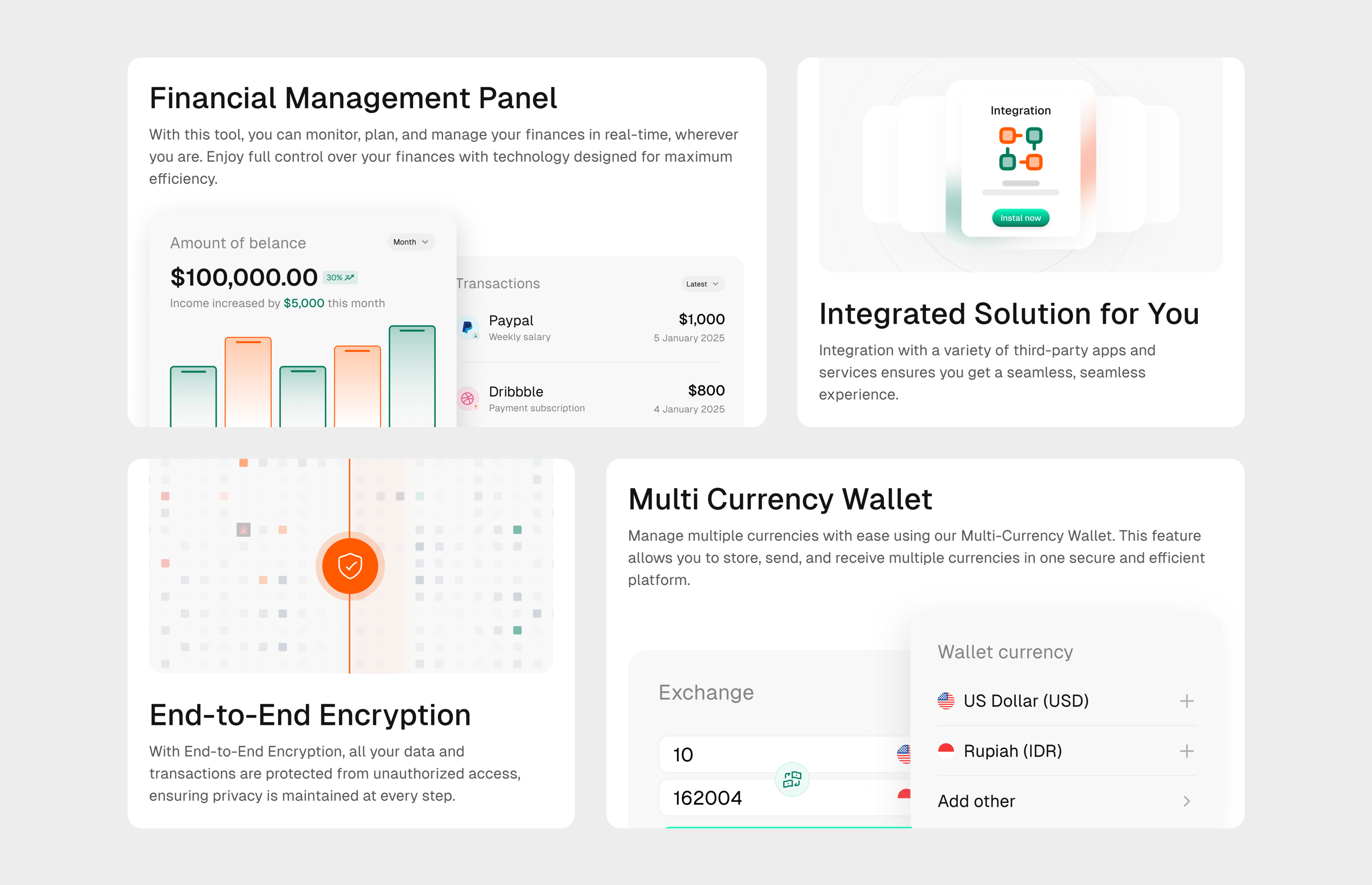 Bento Grids Fintech