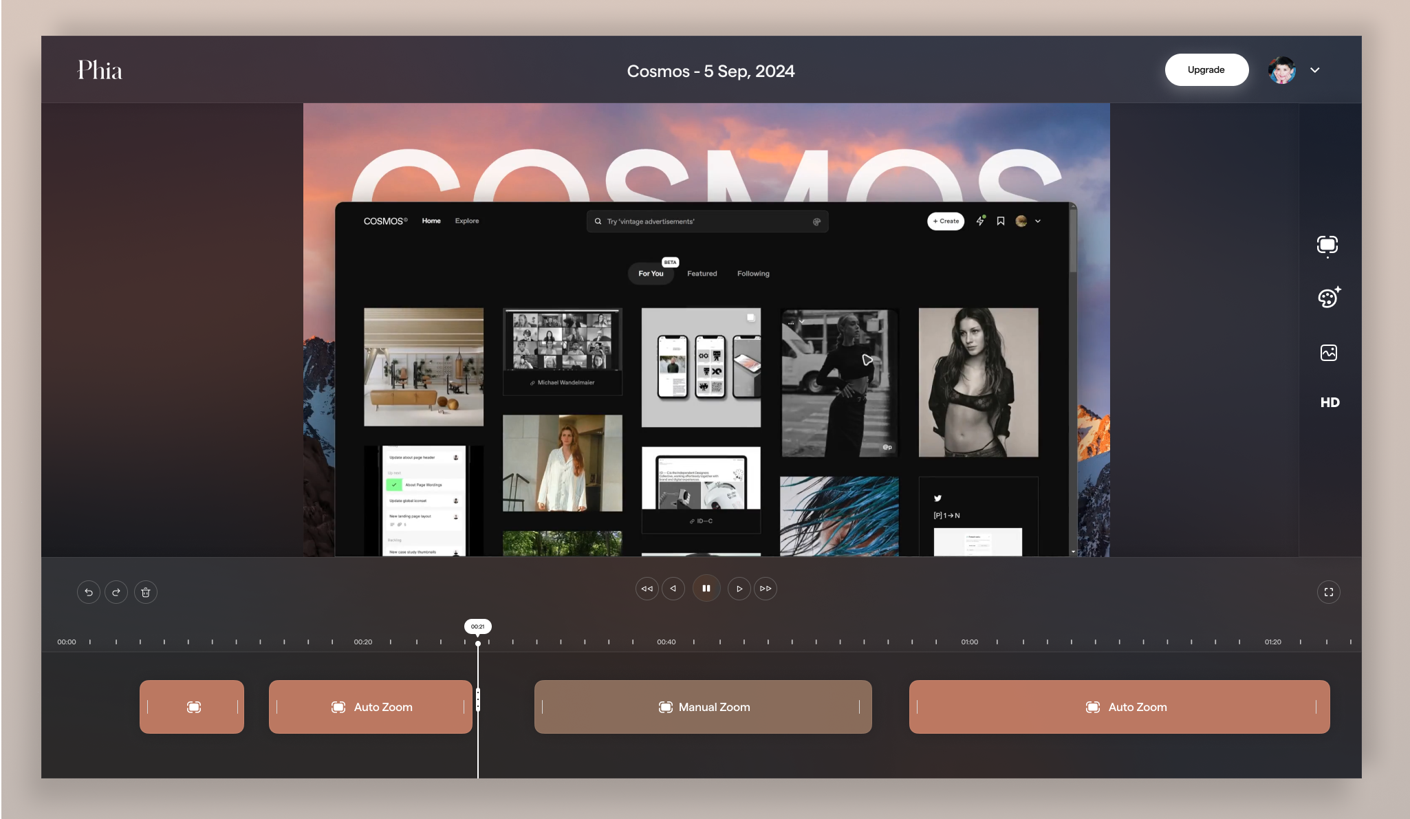 Online editor for Phia