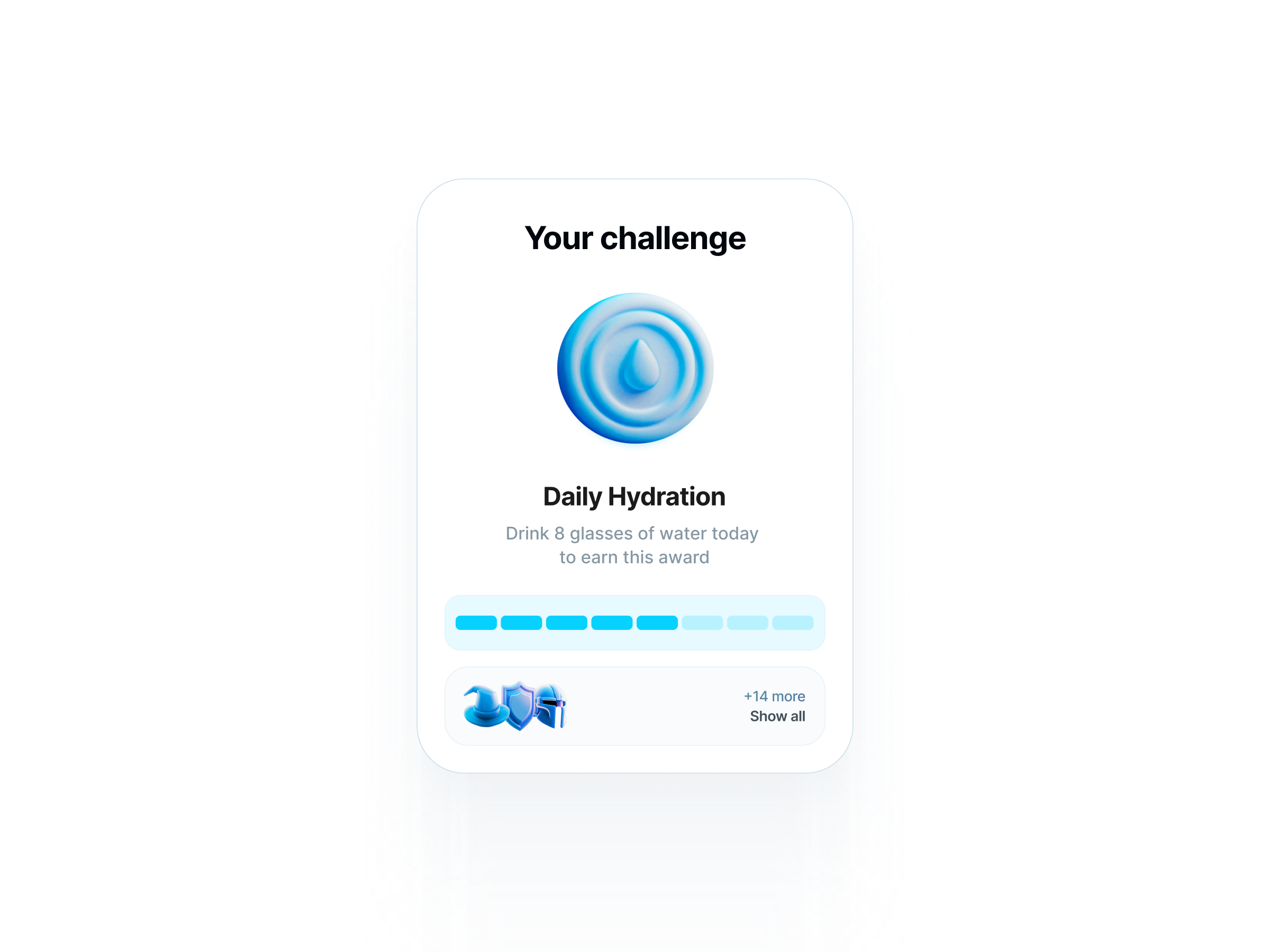 Daily challenge card
