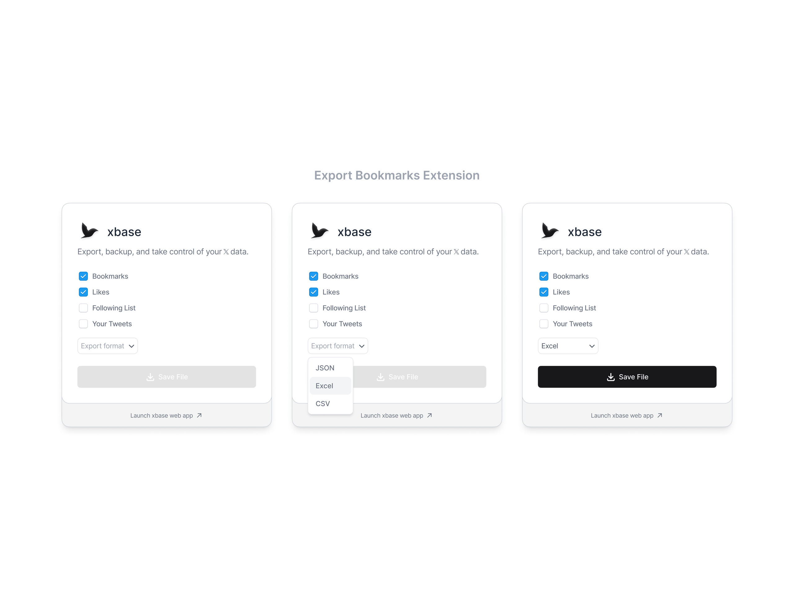Export X Bookmarks for Xbase