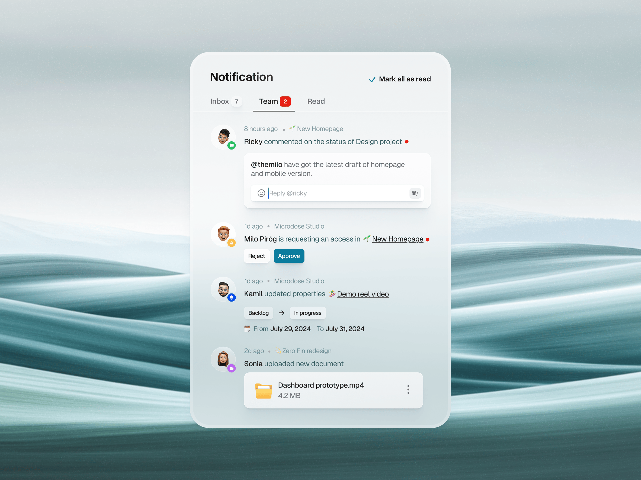 Glassmorphed Notifications