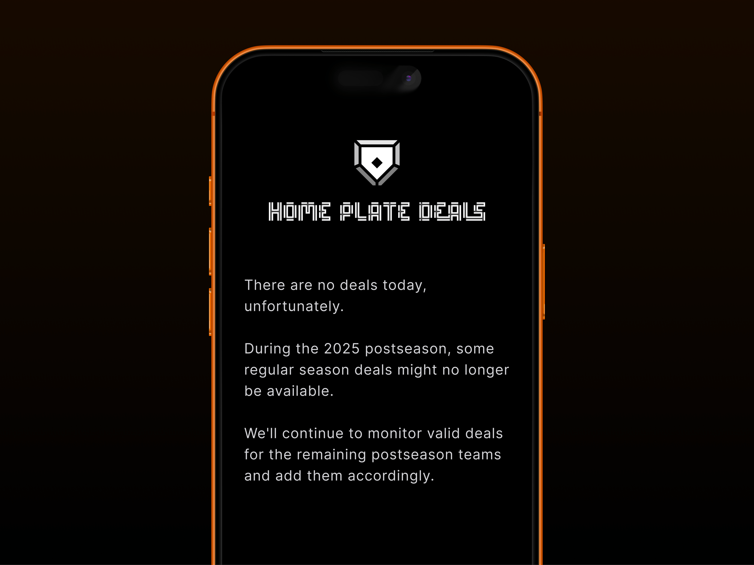 Home Plate Deals 2025 Postseason Empty State
