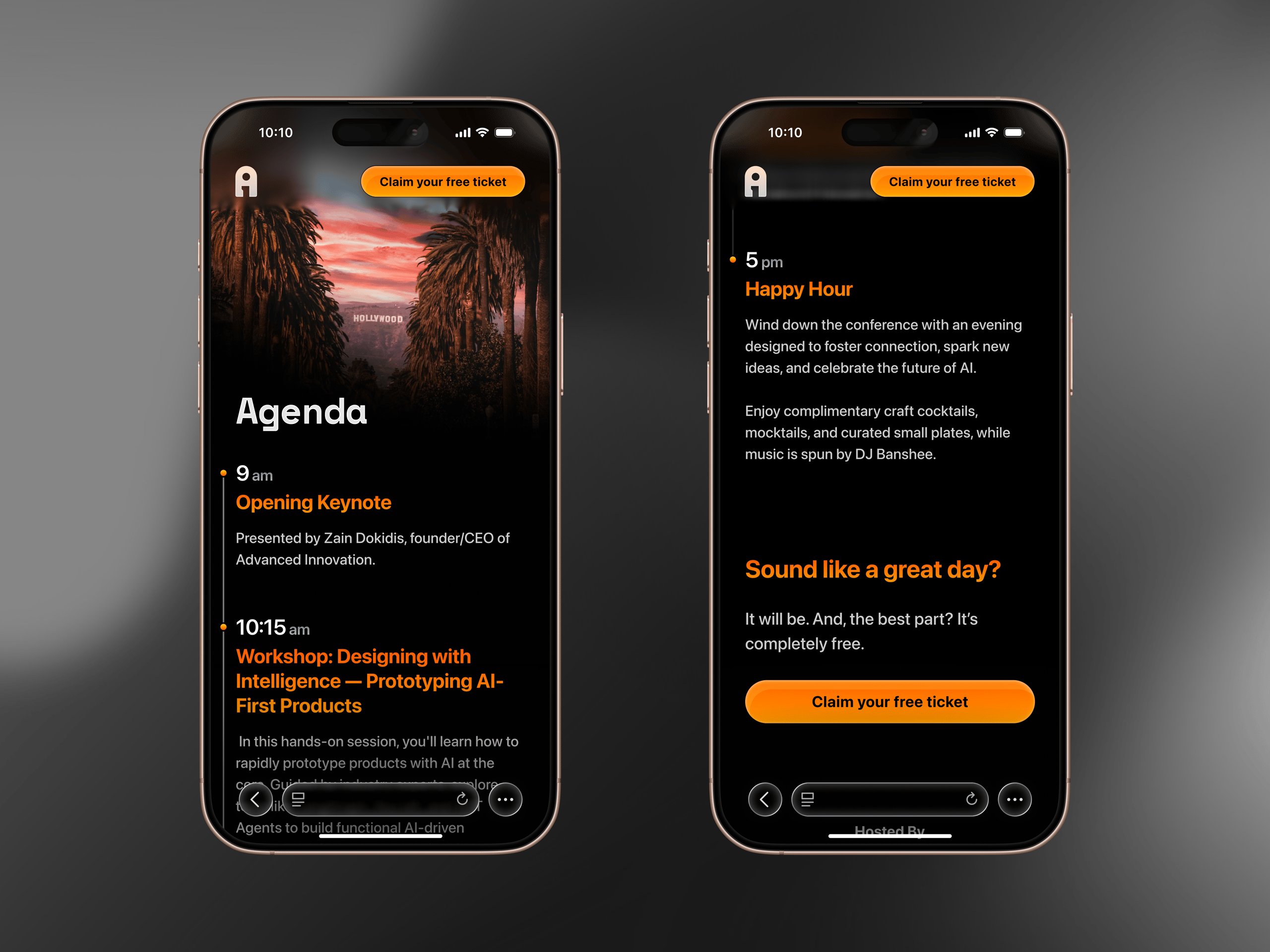 AI Conference Landing Page