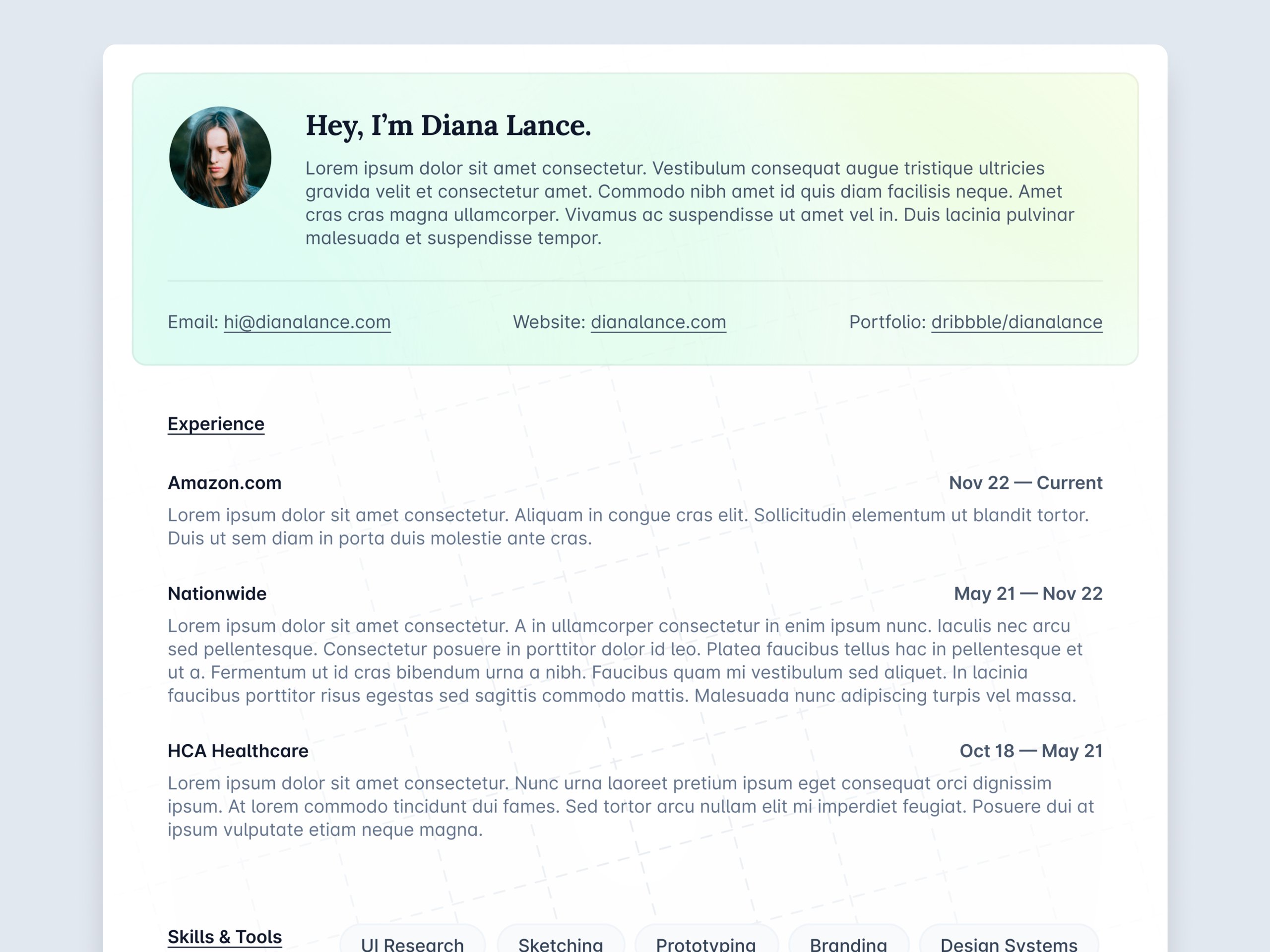 Minimal Resume 