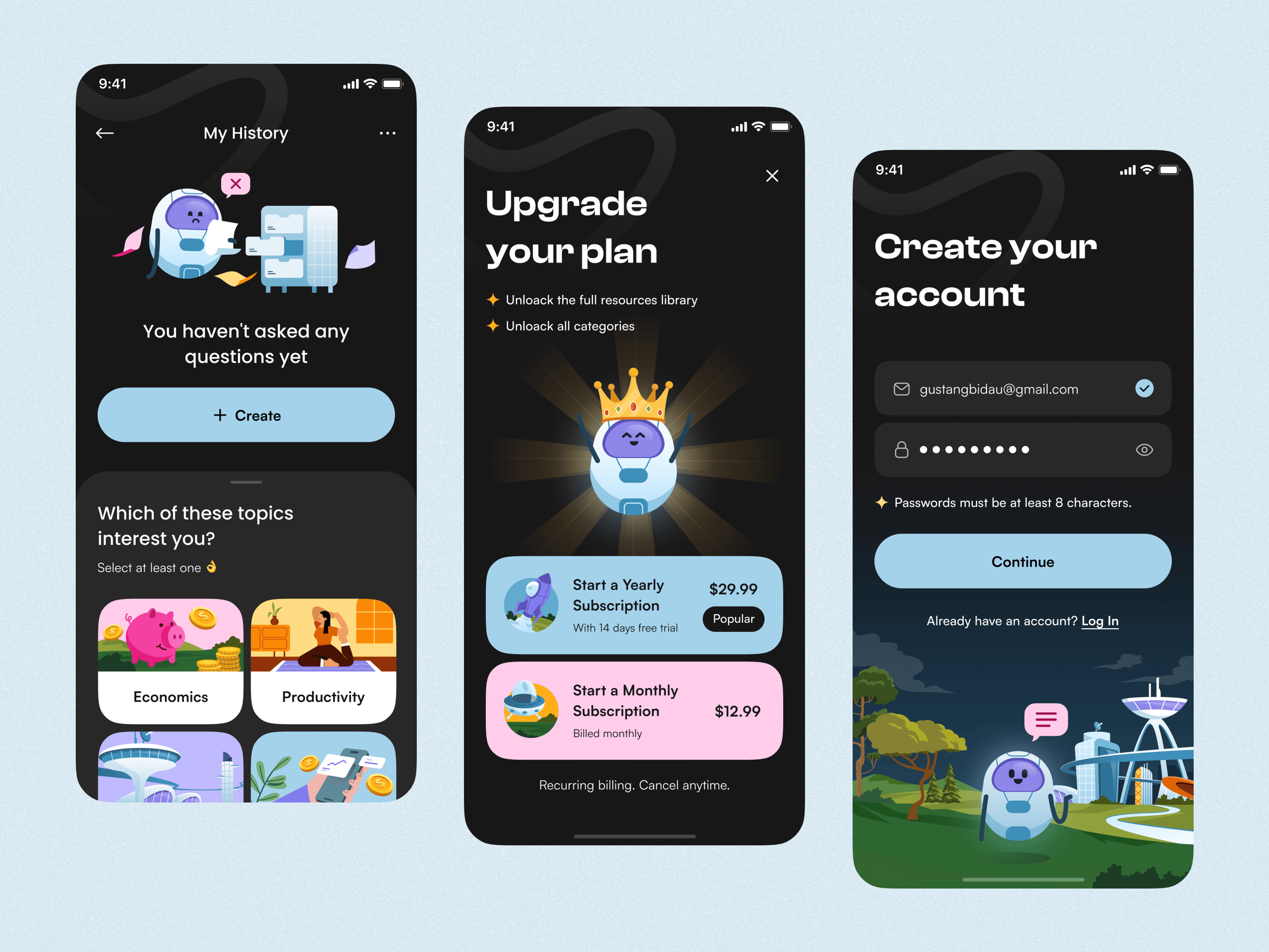 Chat AI Mobile App Design