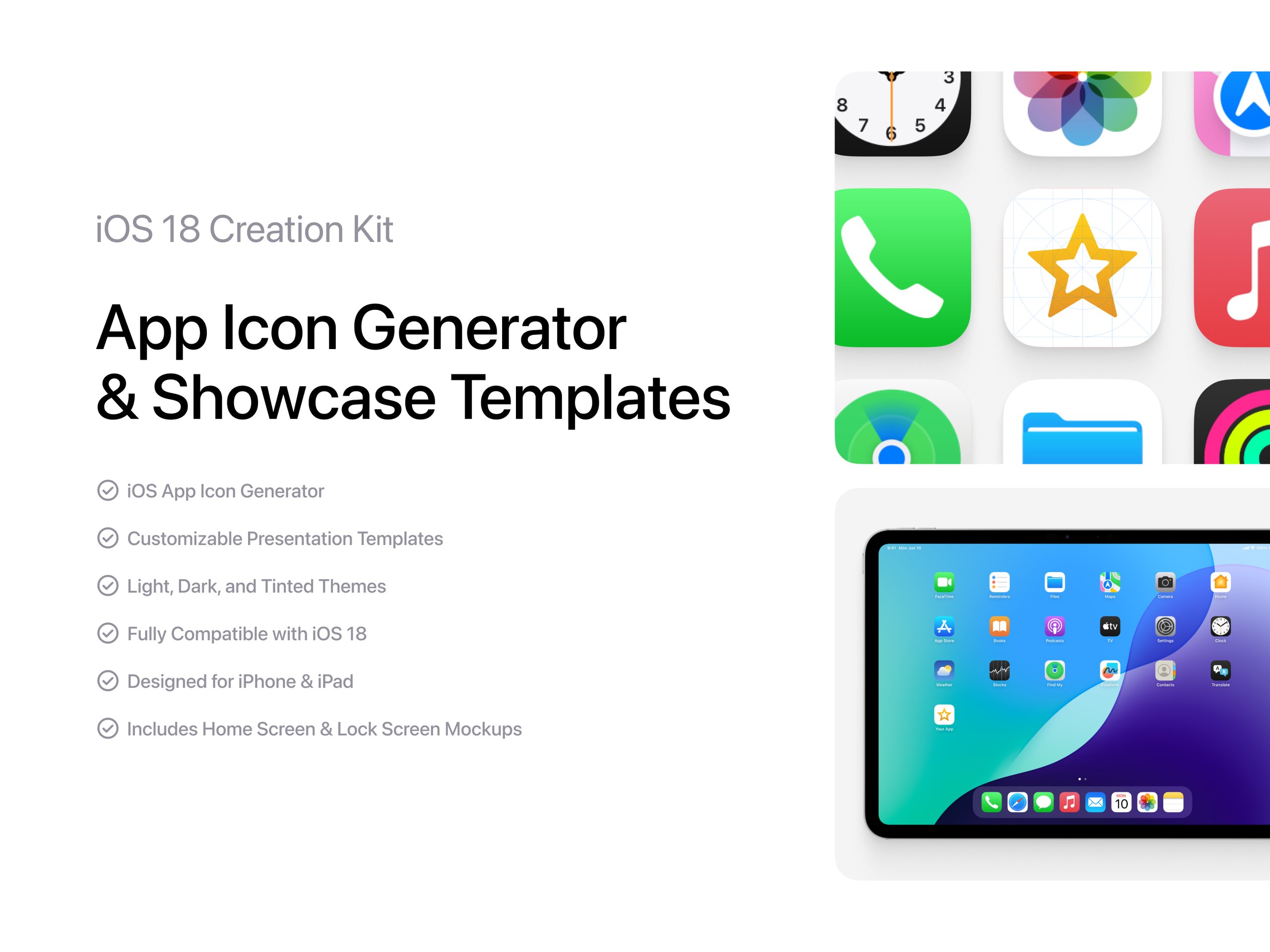 iOS 18 App Icon Generator - Figma Template