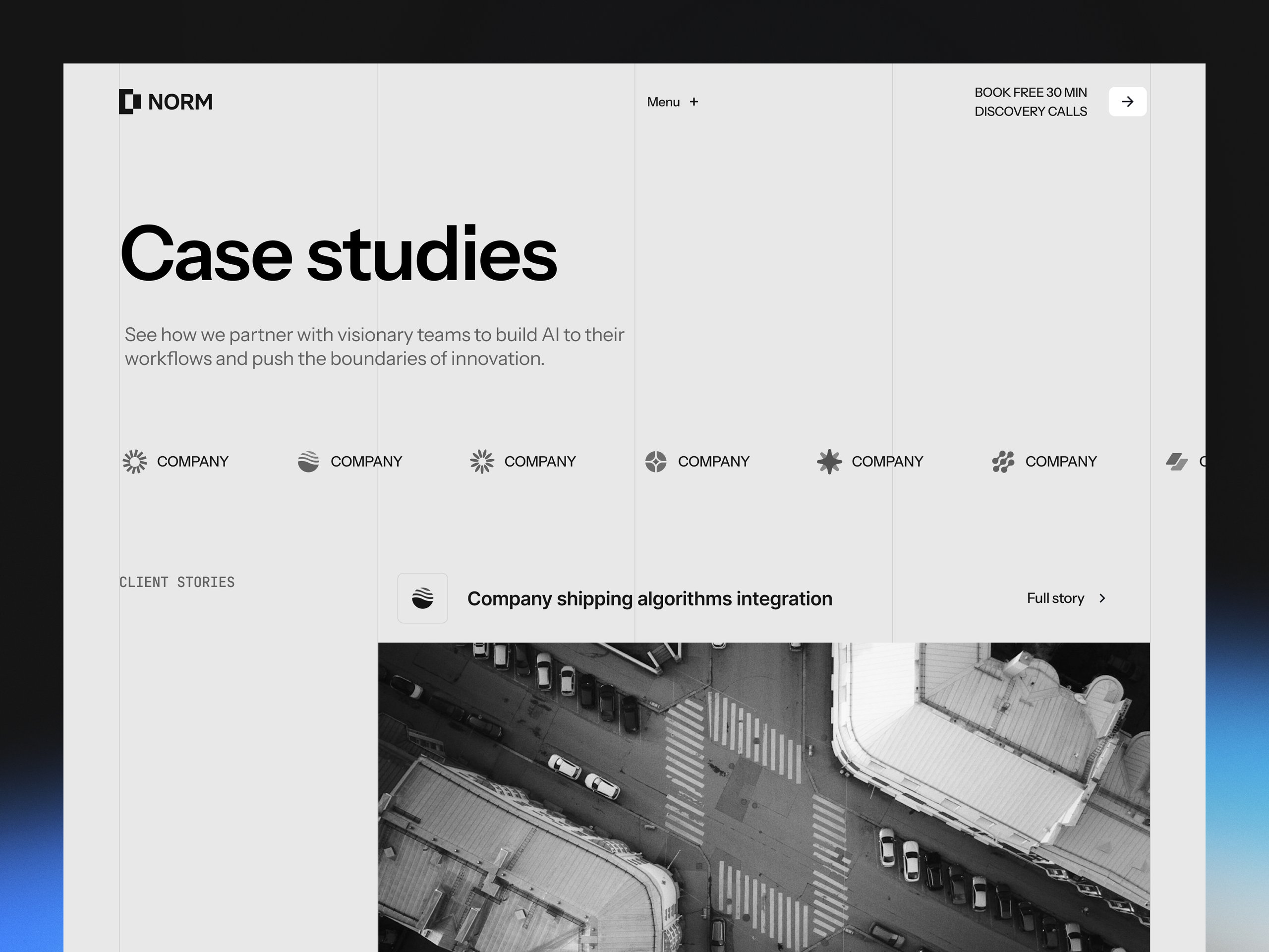 Norm - Case Studies Page