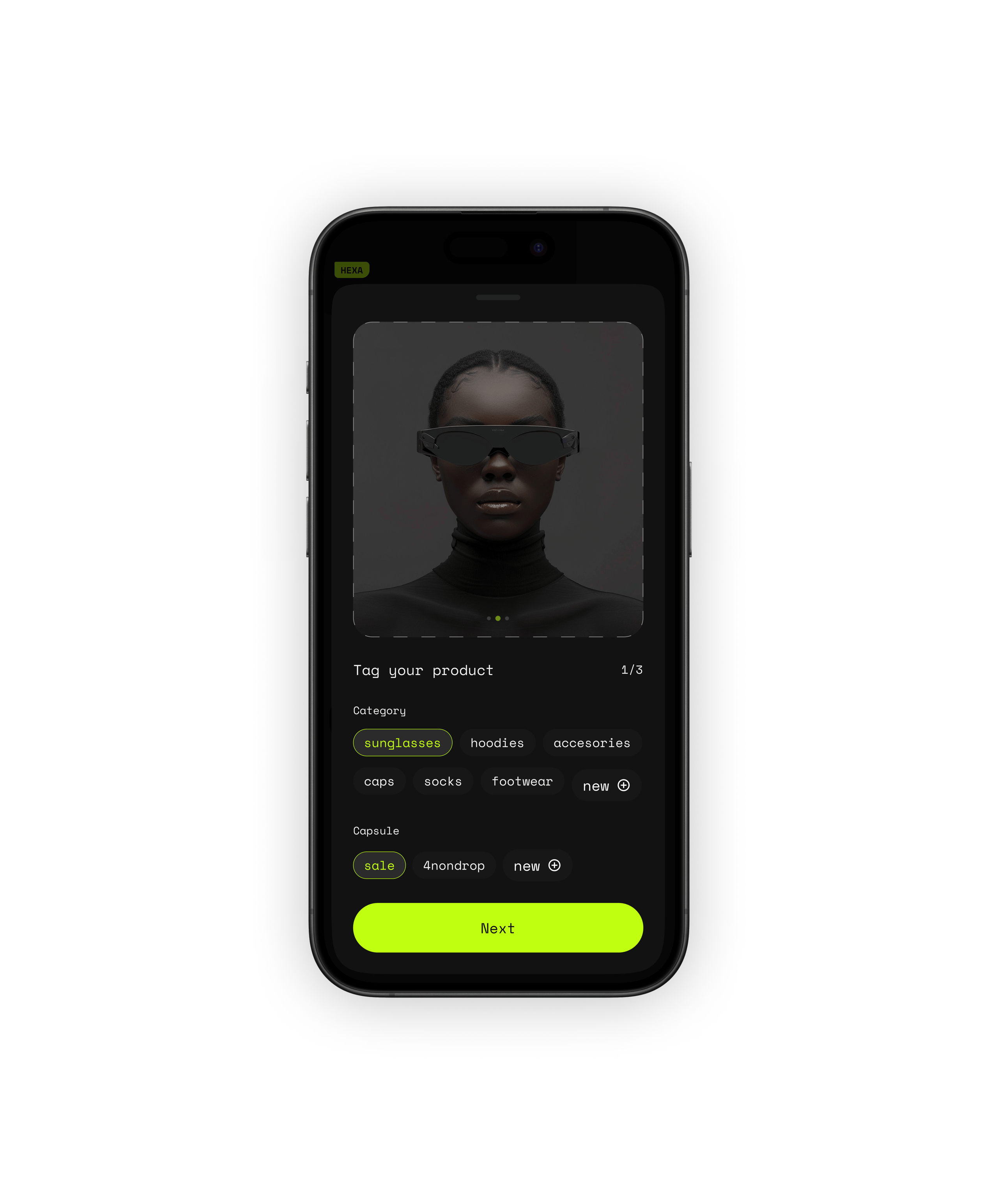 Product screen