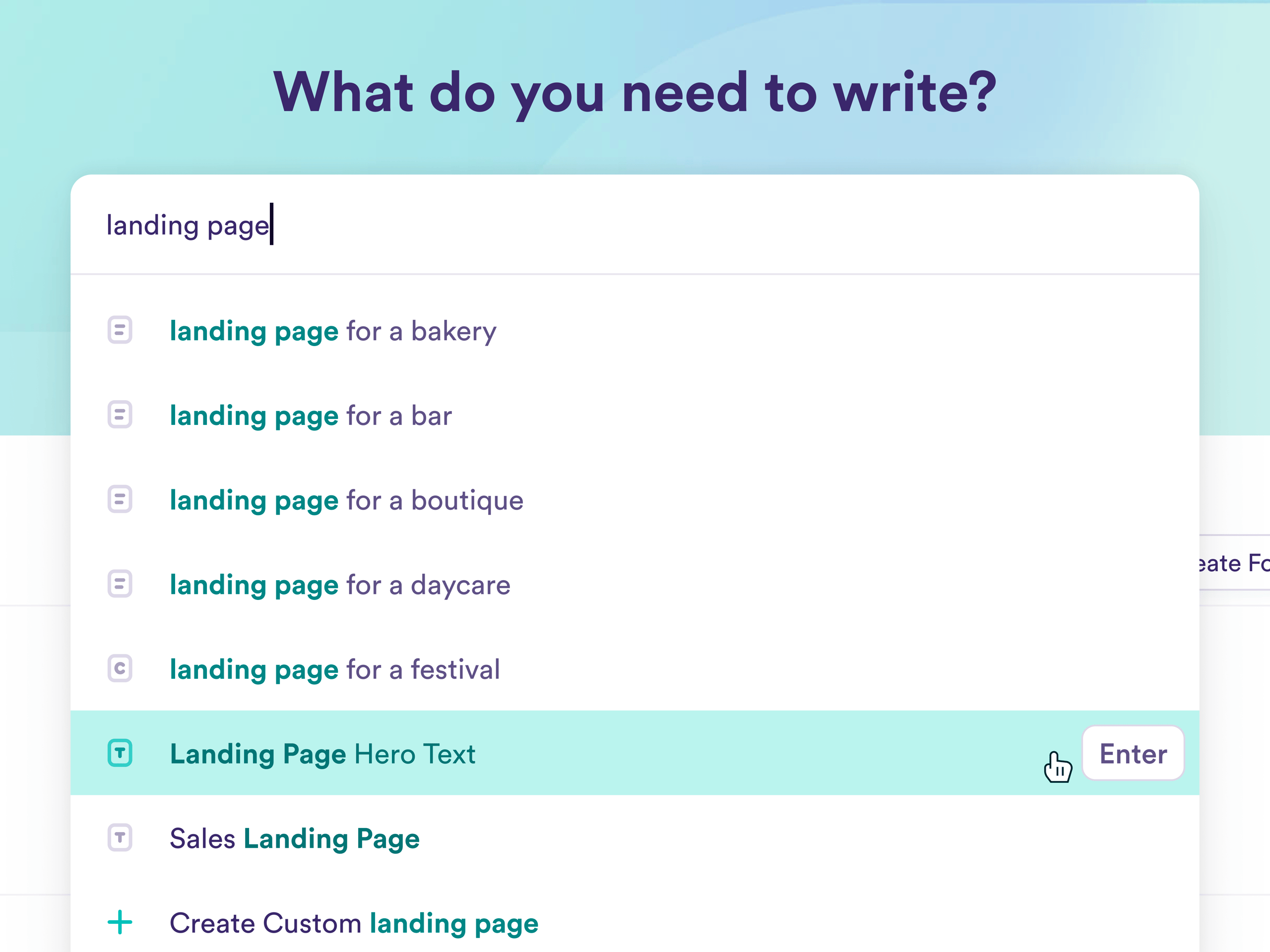 AI Text Editor Prompt Input Dropdown