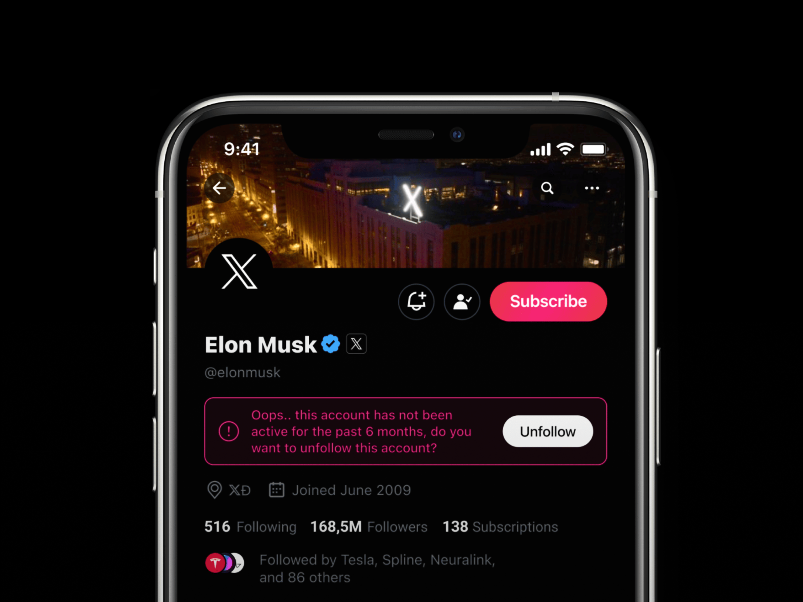 X (Twitter) Inactive Account Alert Feature