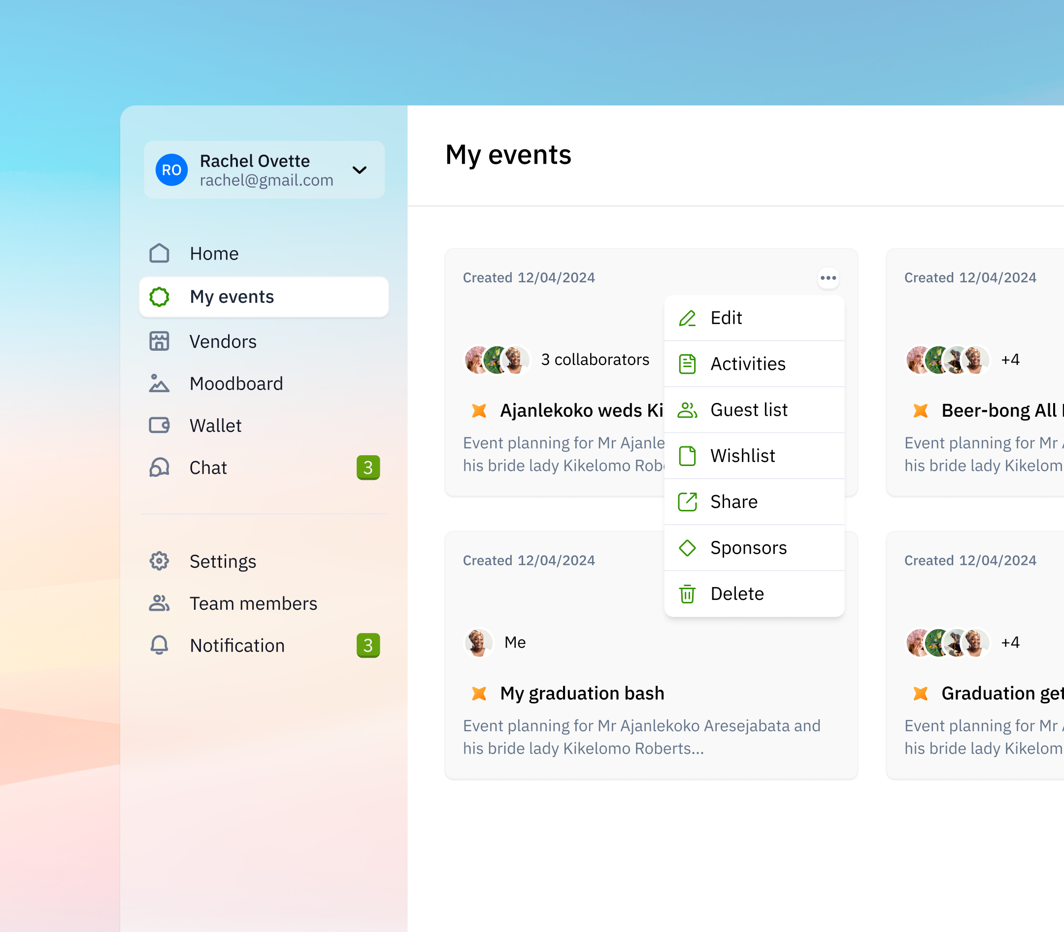 End-to-end Event management tool.
